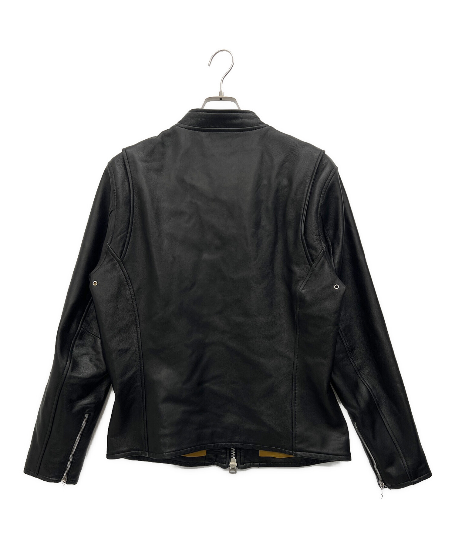 レトログレード ブラック レザーライダースジャケット XL 【公式通販】