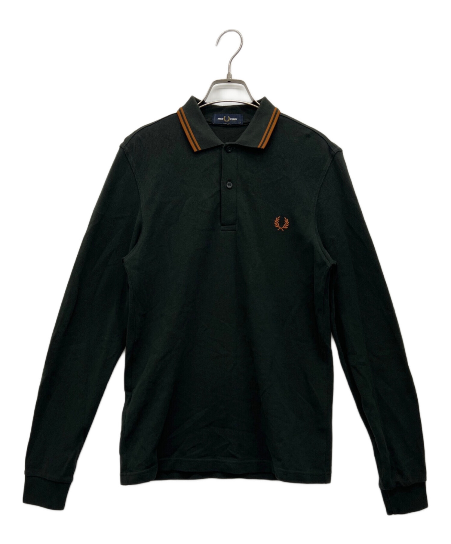 フレッドペリー　ポロシャツ　刺繍ロゴ　長袖シャツ　古着　XLサイズ　ネイビー FRED PERRY（フレッドペリー） 長袖ポロシャツ メンズ M3636_LS TWIN