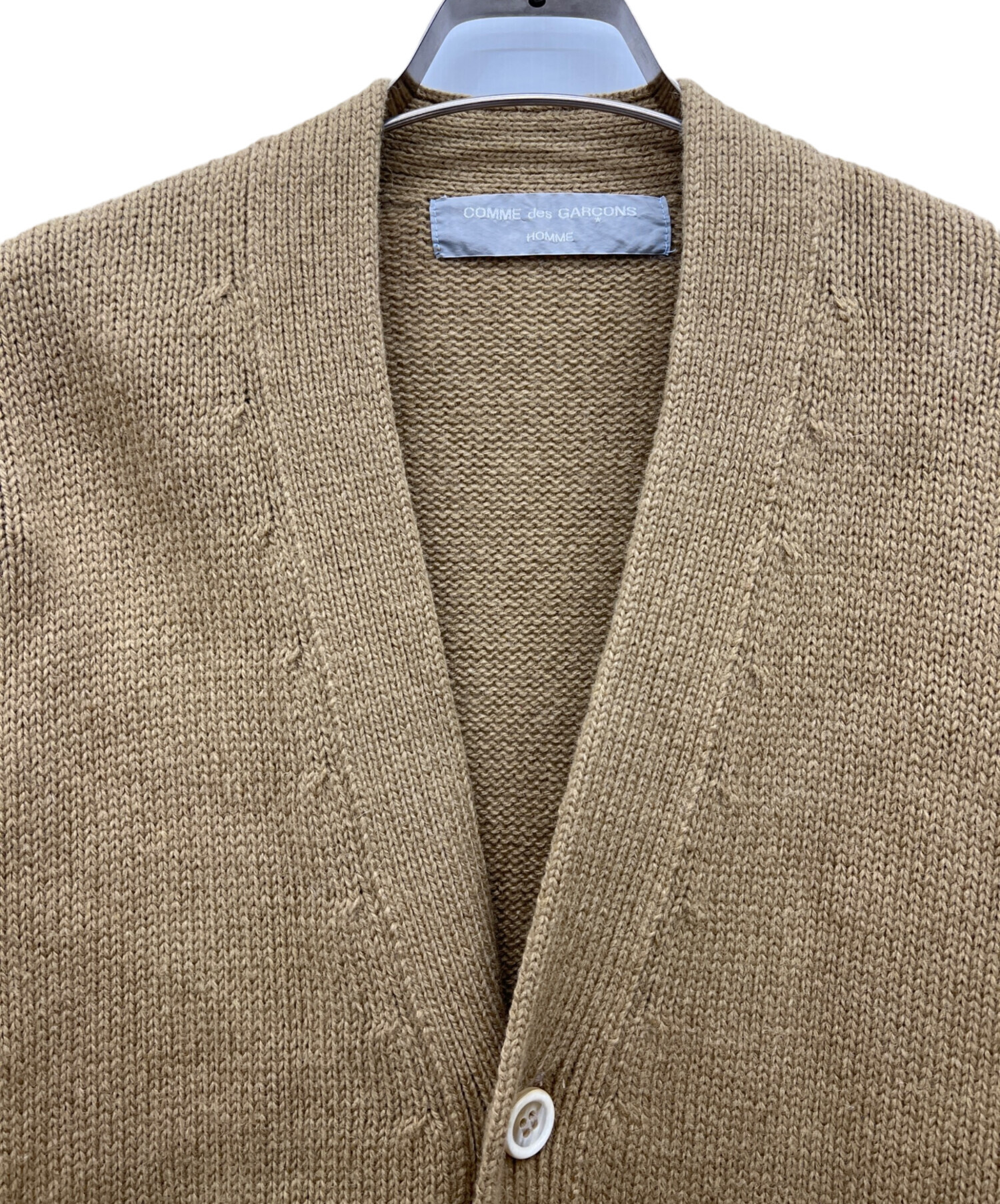 COMME des GARCONS HOMME ベージュ カーディガン S 中古・古着通販】COMME des GARCONS HOMME (コムデギャルソン オム