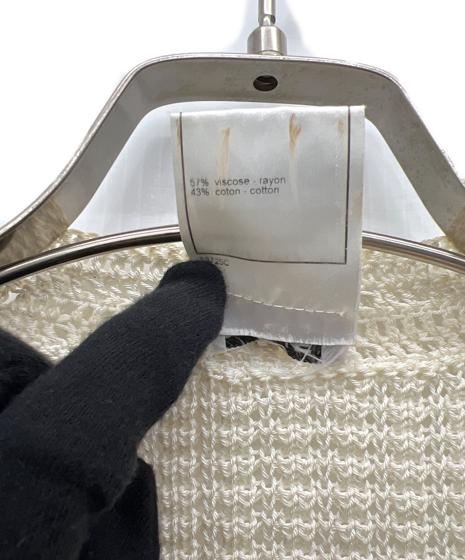 中古・古着通販】CHANEL (シャネル) 薄手ニット アイボリー サイズ:38