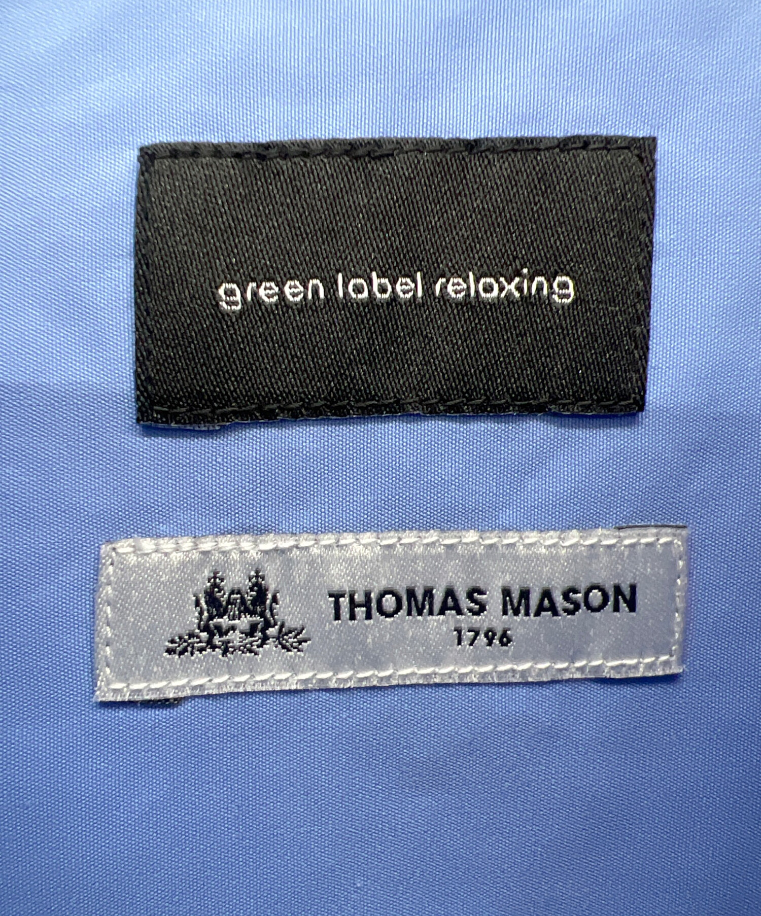 超高級トーマスメイソン★未使用級◎グリーンレーベルリラクシング　シャツ　青 中古・古着通販】green label relaxing (グリーンレーベルリラクシング