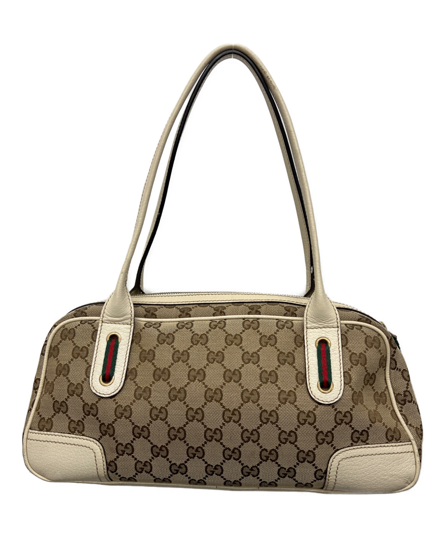 GUCCI ベージュ ハンドバッグ プリンシーライン 中古・古着通販】GUCCI (グッチ) ハンドバッグ GG プリンシー ベージュ