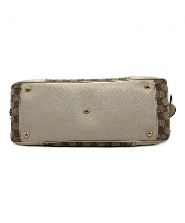 中古・古着通販】GUCCI (グッチ) ハンドバッグ GG プリンシー ベージュ