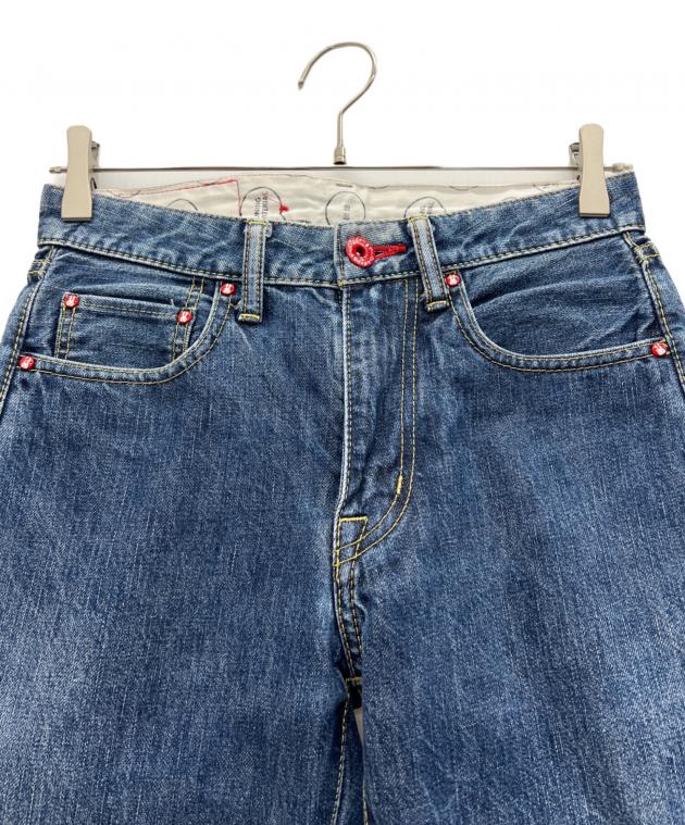 中古・古着通販】CUNE (キューン) デニムパンツ インディゴ×グリーン