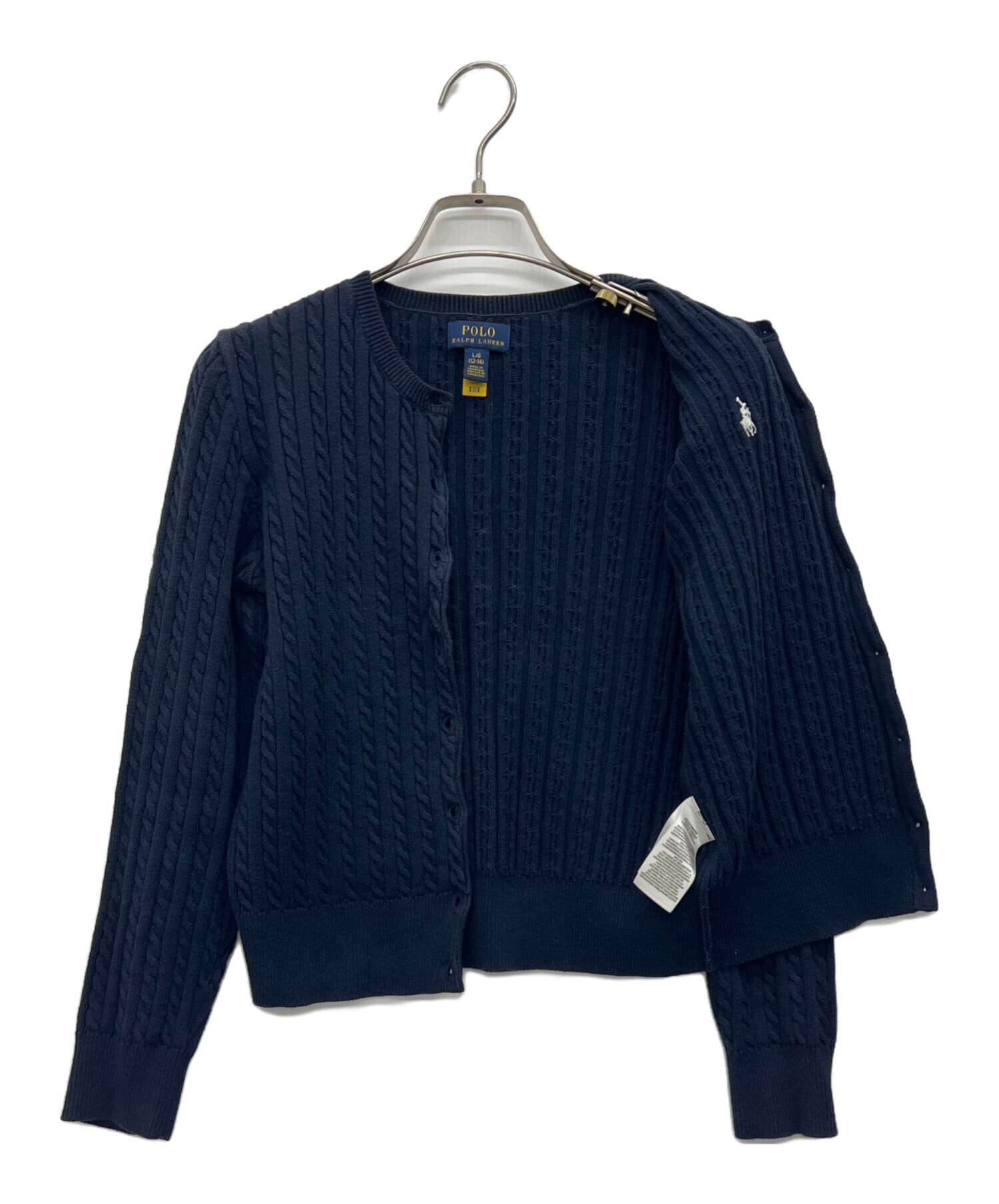 最終値下げ 新品 POLO RALPHLAUREN カーディガン S 紺 中古・古着通販】POLO RALPH LAUREN (ポロ・ラルフローレン) 丸首