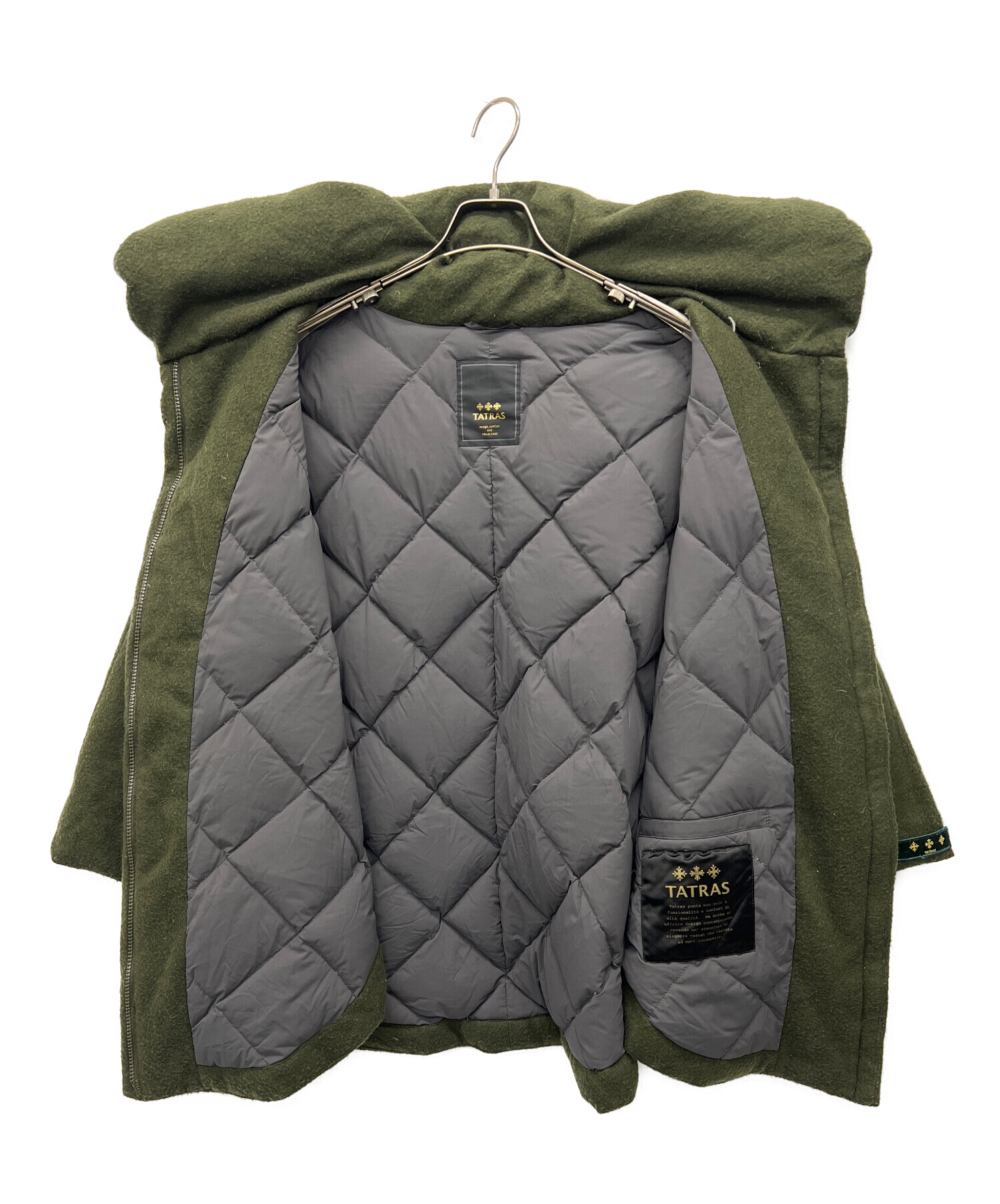 中古・古着通販】TATRAS (タトラス) ダウンポンチョ オリーブ サイズ