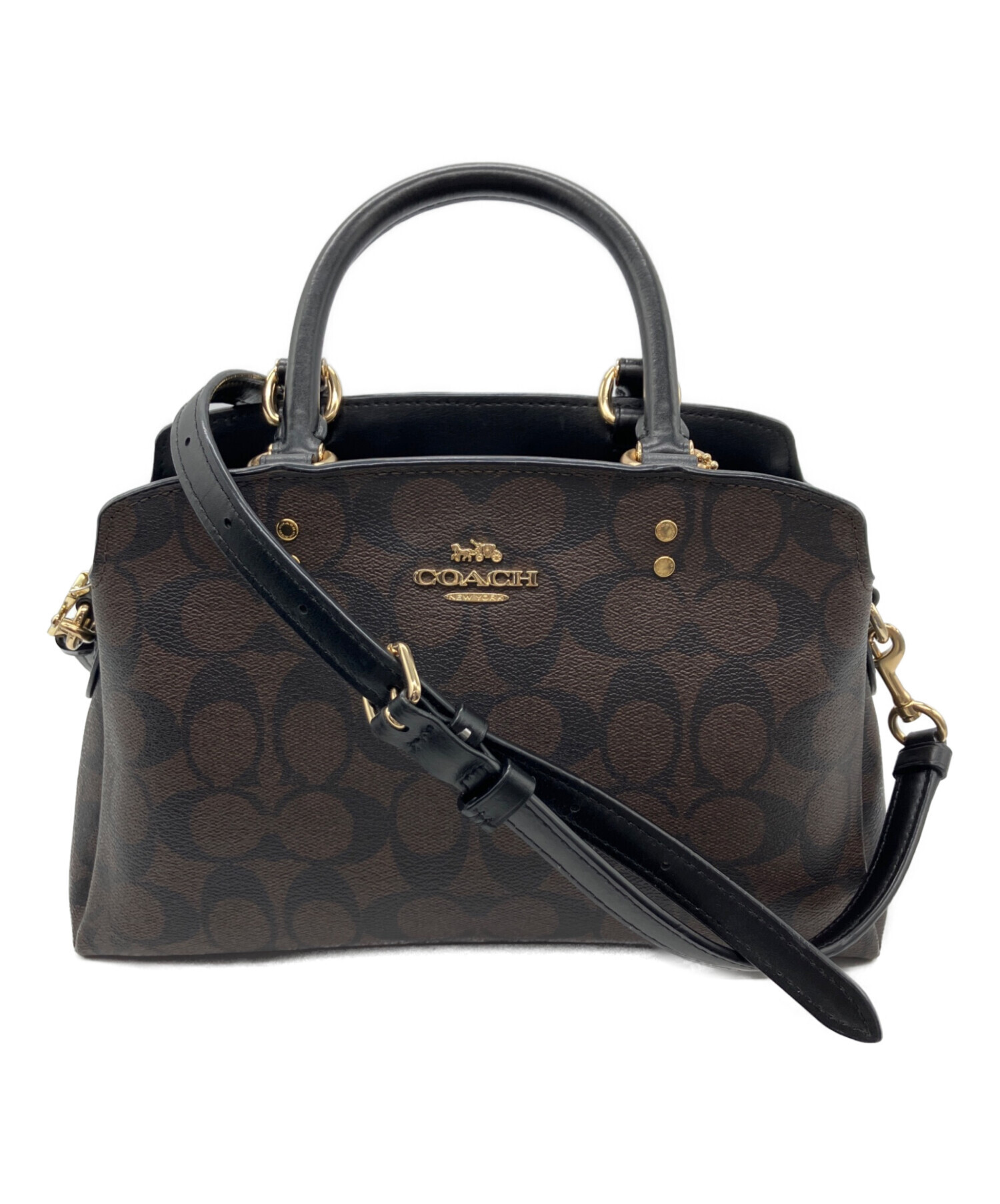 中古・古着通販】COACH (コーチ) ミニ リリー キャリーオール ブラウン 中古・古着通販】COACH (コーチ) ミニ リリー キャリーオール ブラウン
