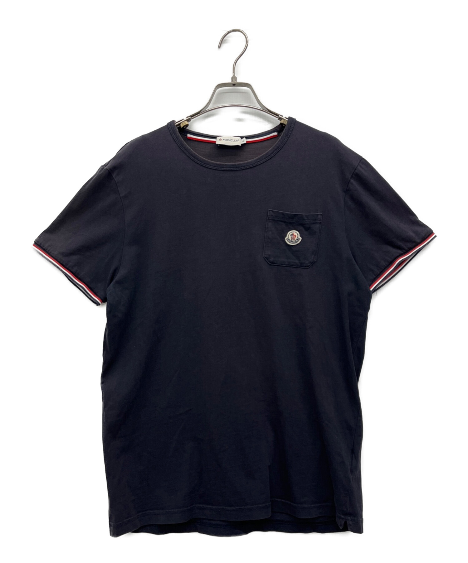 モンクレール　ネイビー Tシャツ 14A 中古・古着通販】MONCLER (モンクレール) Tシャツ ネイビー サイズ:L