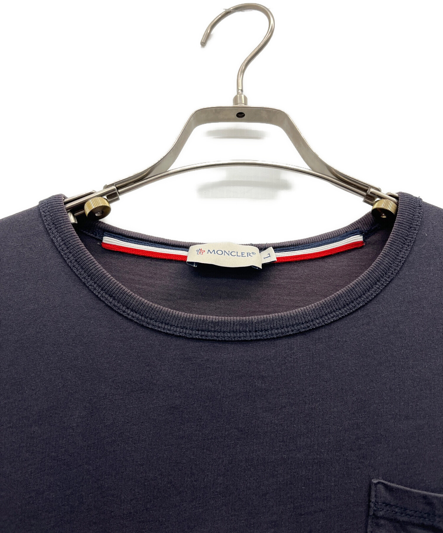 中古・古着通販】MONCLER (モンクレール) Tシャツ ネイビー サイズ:L