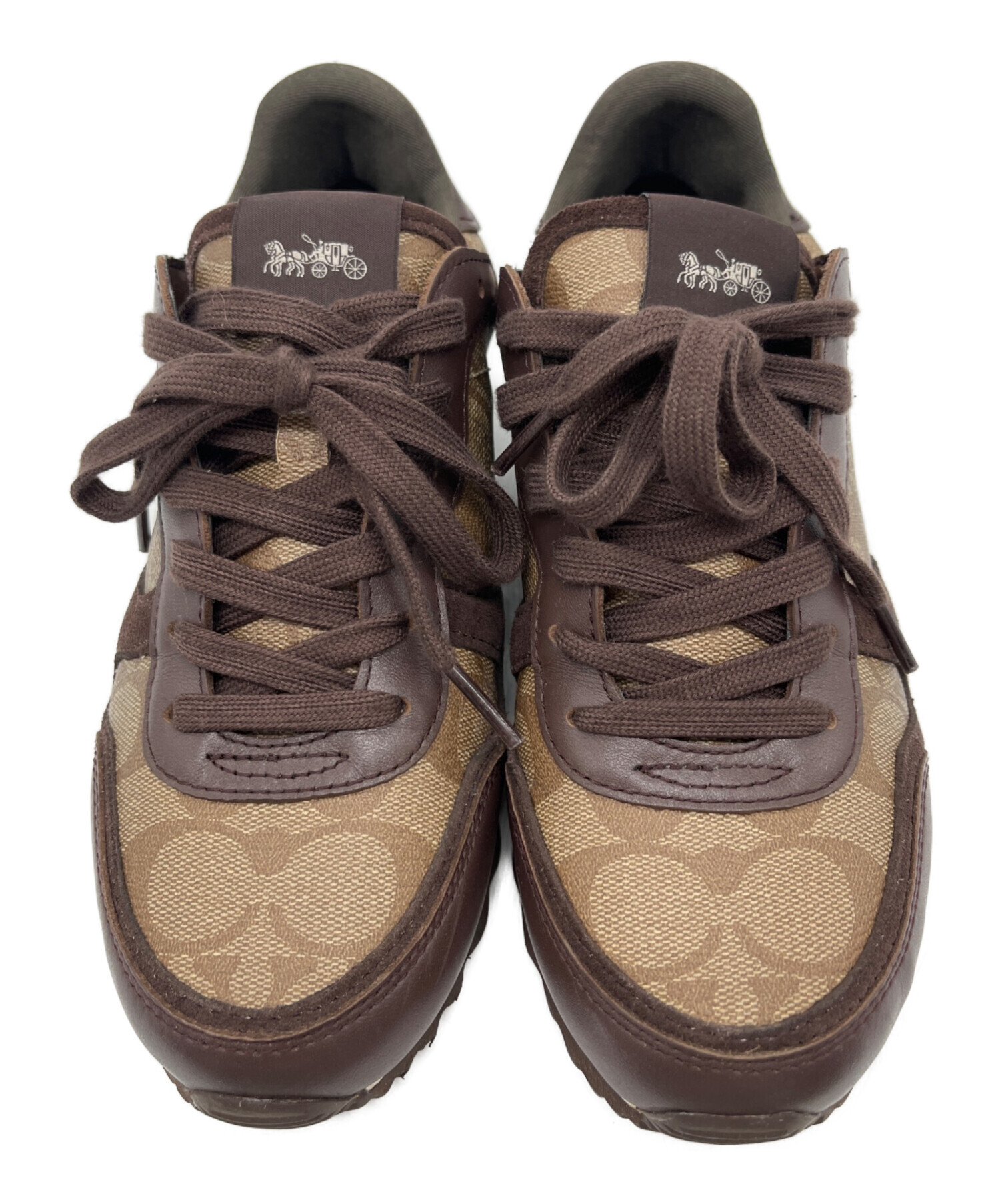 COACH ブラウン スニーカー 中古・古着通販】COACH (コーチ) ローカットスニーカー ブラウン