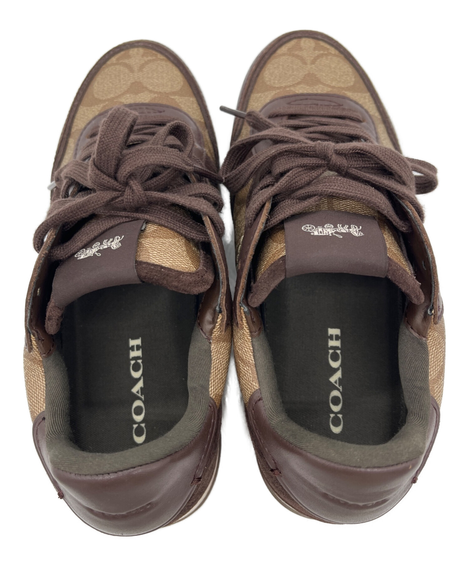 COACH ブラウン スニーカー 中古・古着通販】COACH (コーチ) ローカットスニーカー ブラウン