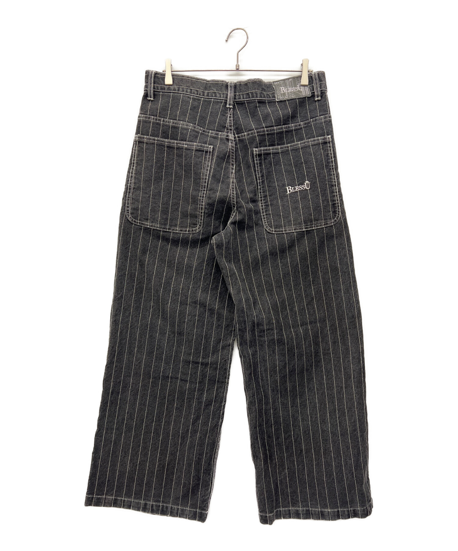 中古・古着通販】BLESSU (ブレスユー) ストライプバギーデニムパンツ