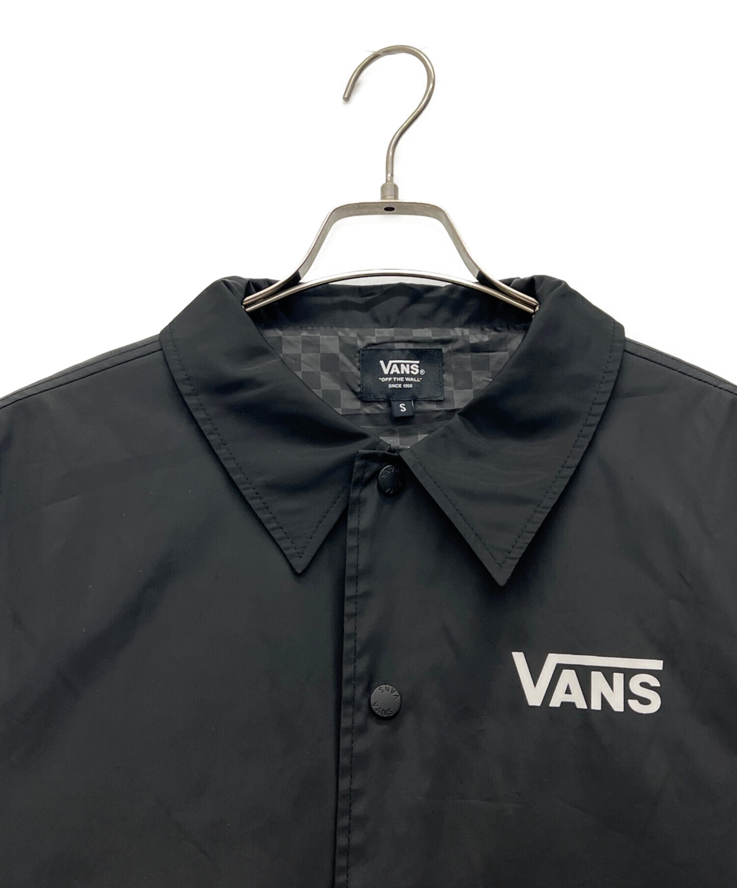 【VANS】コーチジャケット 中古・古着通販】VANS (ヴァンズ) コーチジャケット ブラック サイズ:S