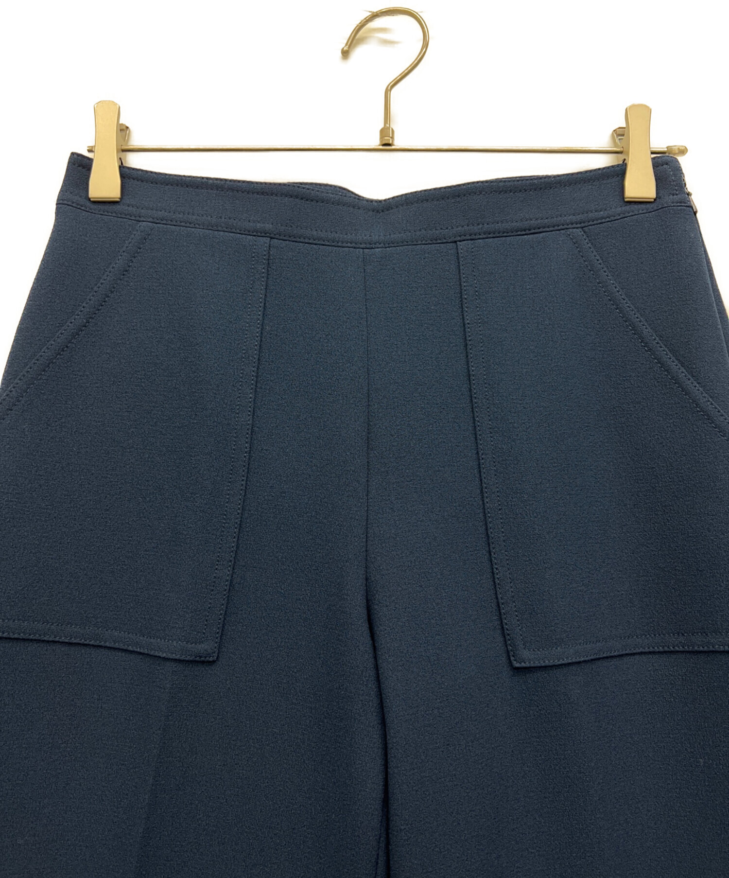 中古・古着通販】TORY BURCH (トリーバーチ) タックパンツ ネイビー 