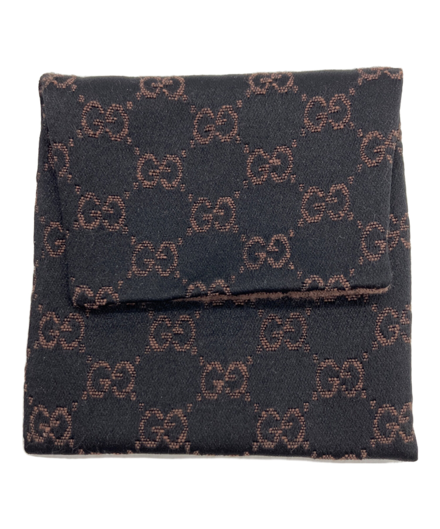 中古・古着通販】GUCCI (グッチ) レザー編み込みブレスレット ブラック