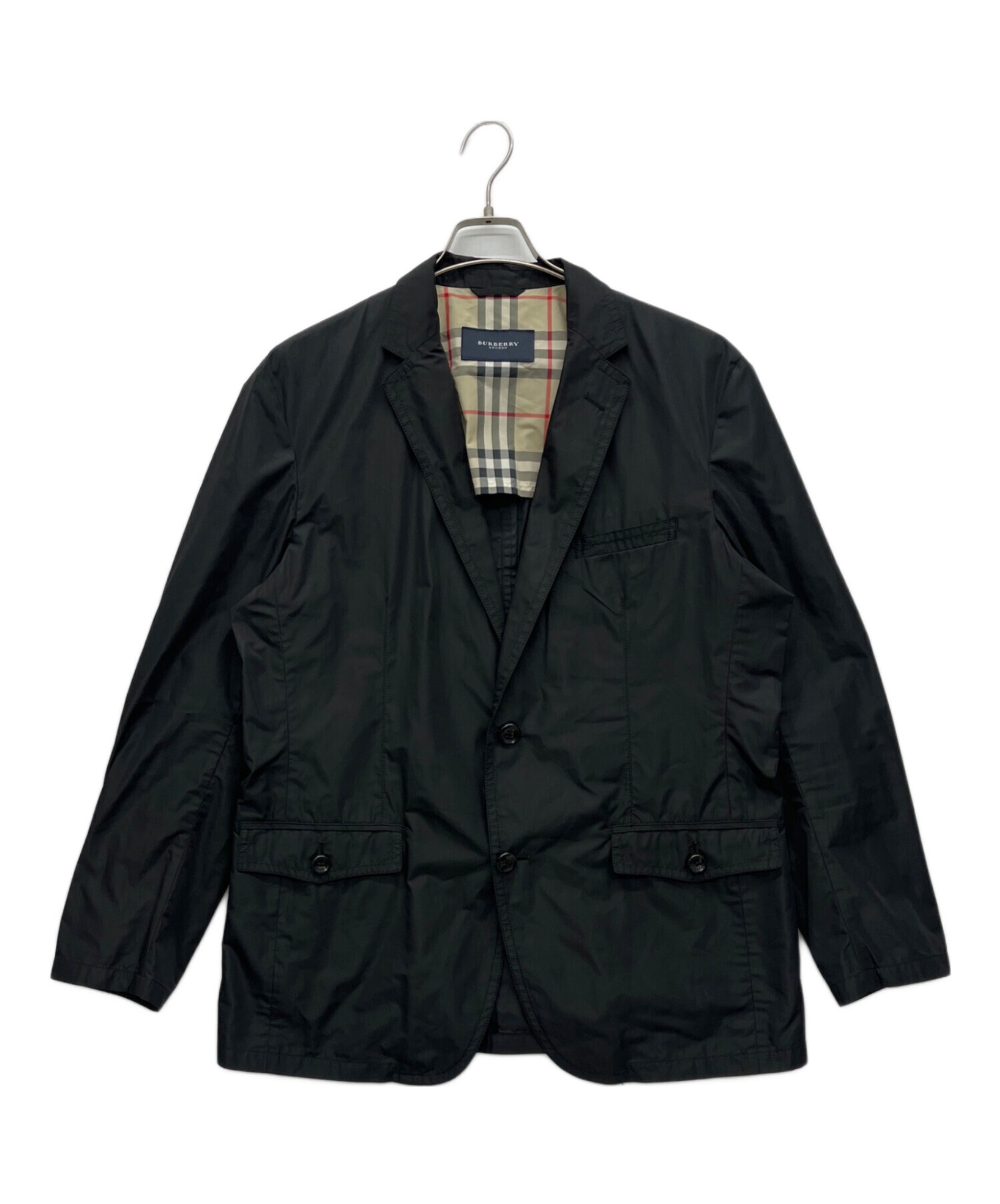 【バーバリーロンドン】テーラードジャケット 大きいサイズ　カシミヤ 黒 13号 中古・古着通販】BURBERRY LONDON (バーバリーロンドン) テーラード