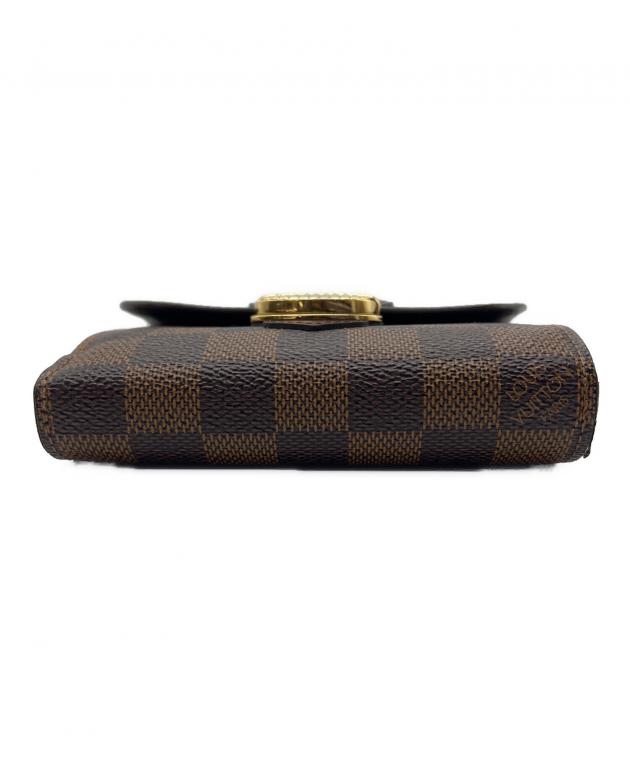 Louis Vuitton 三つ折り財布 ダークブラウン 中古・古着通販】LOUIS VUITTON (ルイ ヴィトン) 3つ折り財布