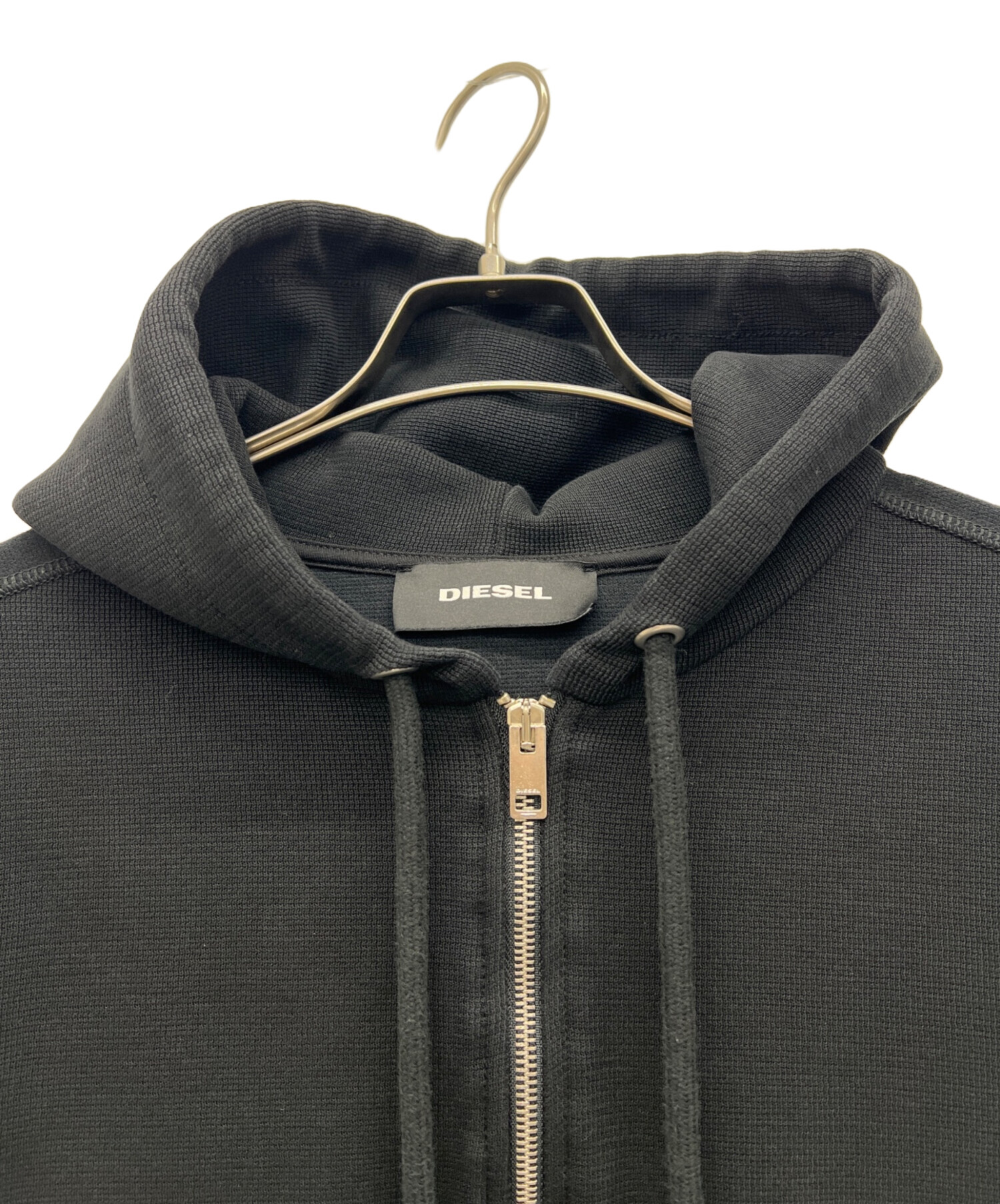 中古・古着通販】DIESEL (ディーゼル) ジップパーカー ブラック サイズ