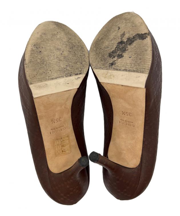 中古・古着通販】GUCCI (グッチ) オープントゥーサンダル ブラウン