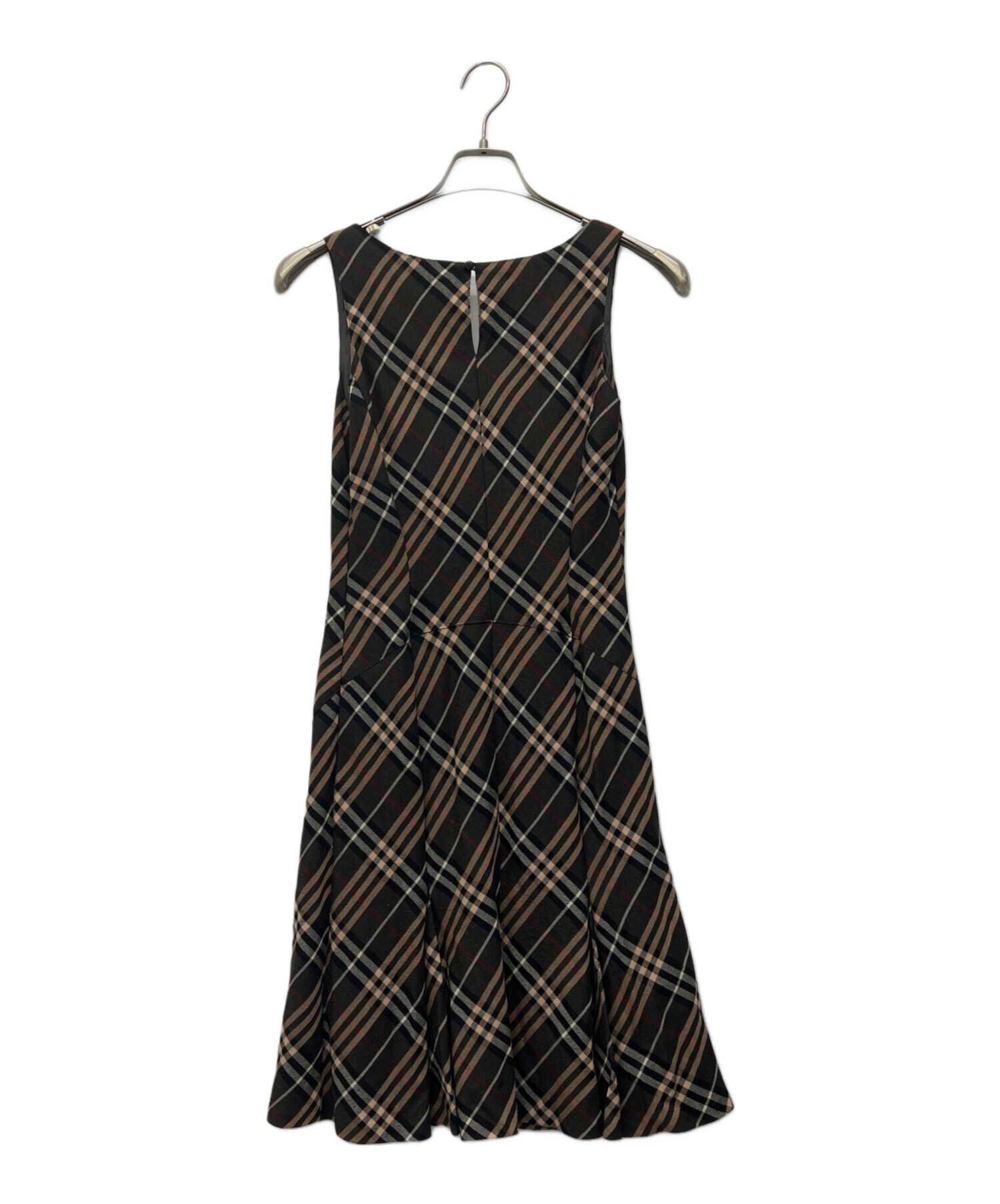 BURBERRY BLUE LABEL チェック柄ノースリーブワンピース 38 中古・古着通販】BURBERRY BLUE LABEL (バーバリー ブルー レーベル