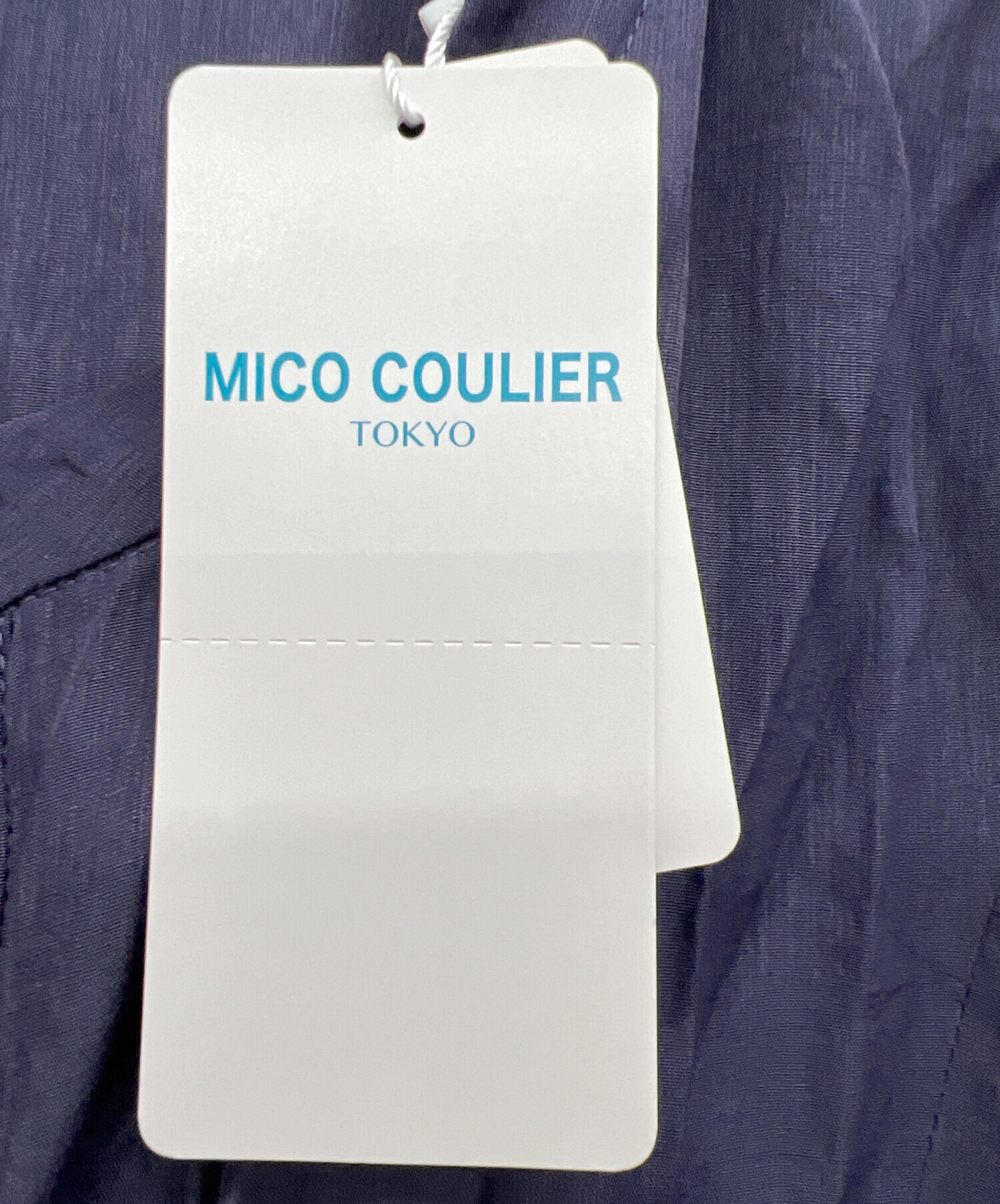 中古・古着通販】MICO COULIER (ミコクリエ) 半袖ワンピース ネイビー