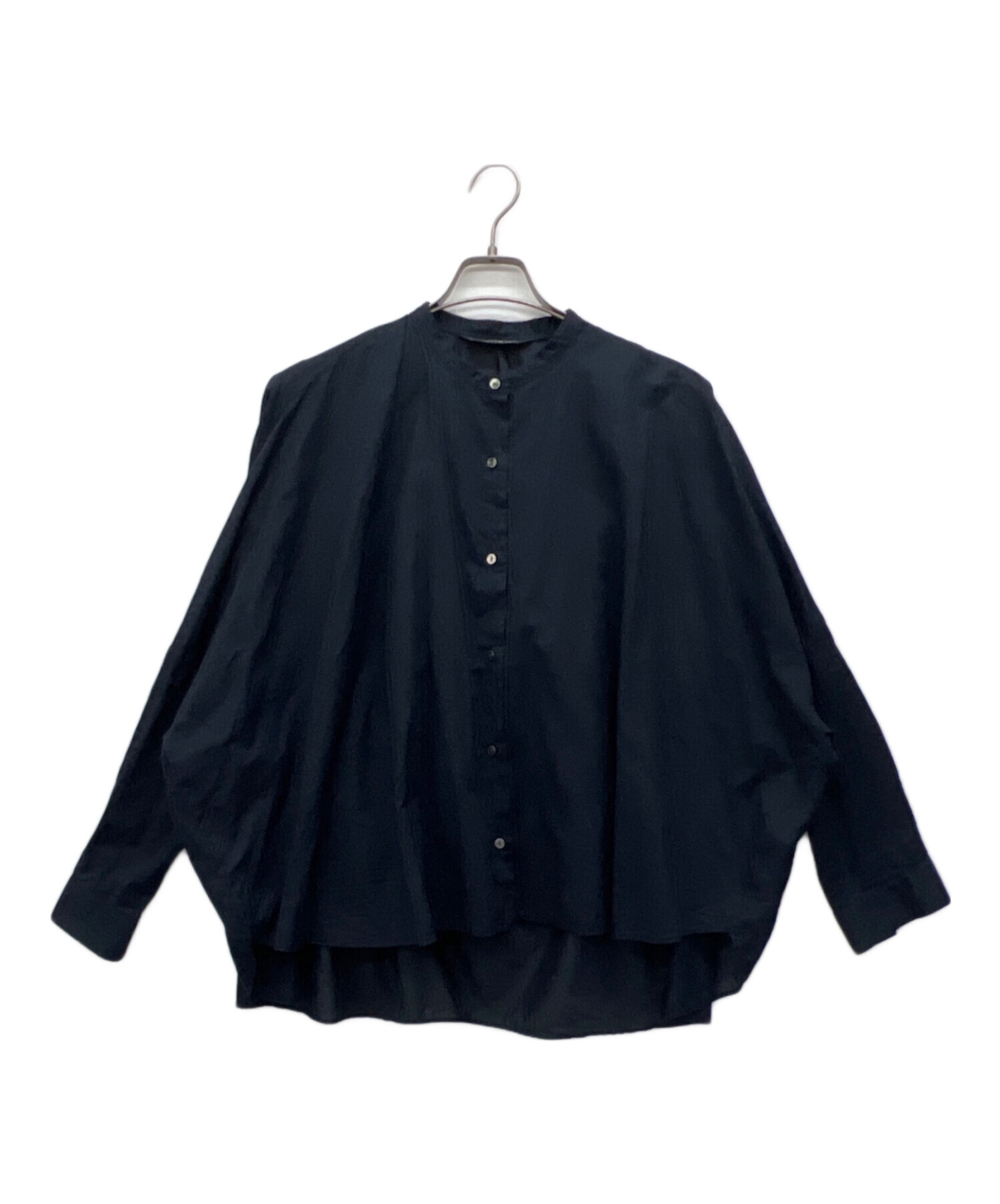 中古・古着通販】mizuiro-ind (ミズイロインド) 長袖ブラウス ネイビー