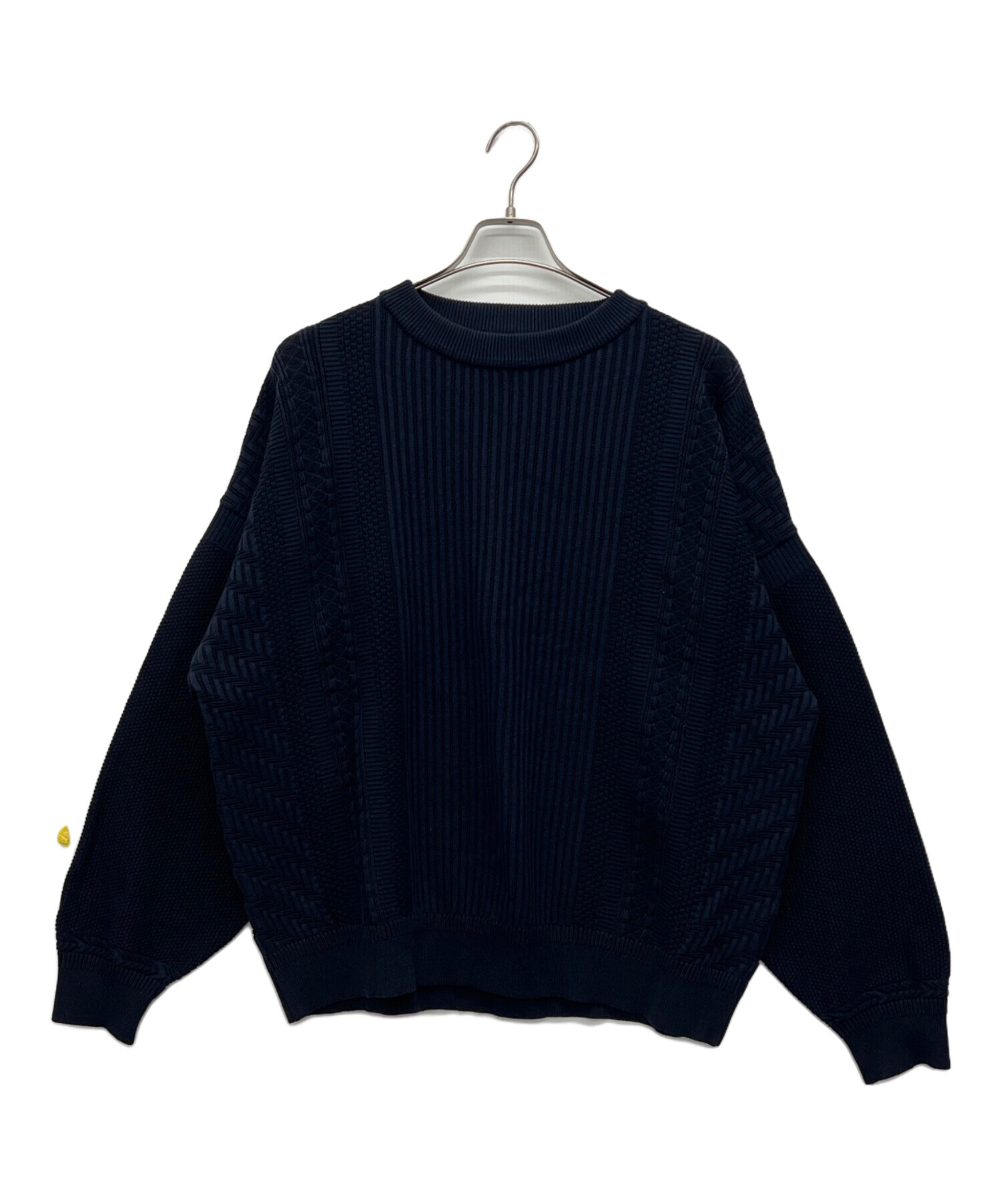 中古・古着通販】yashiki (ヤシキ) 厚手ニット ネイビー サイズ:2