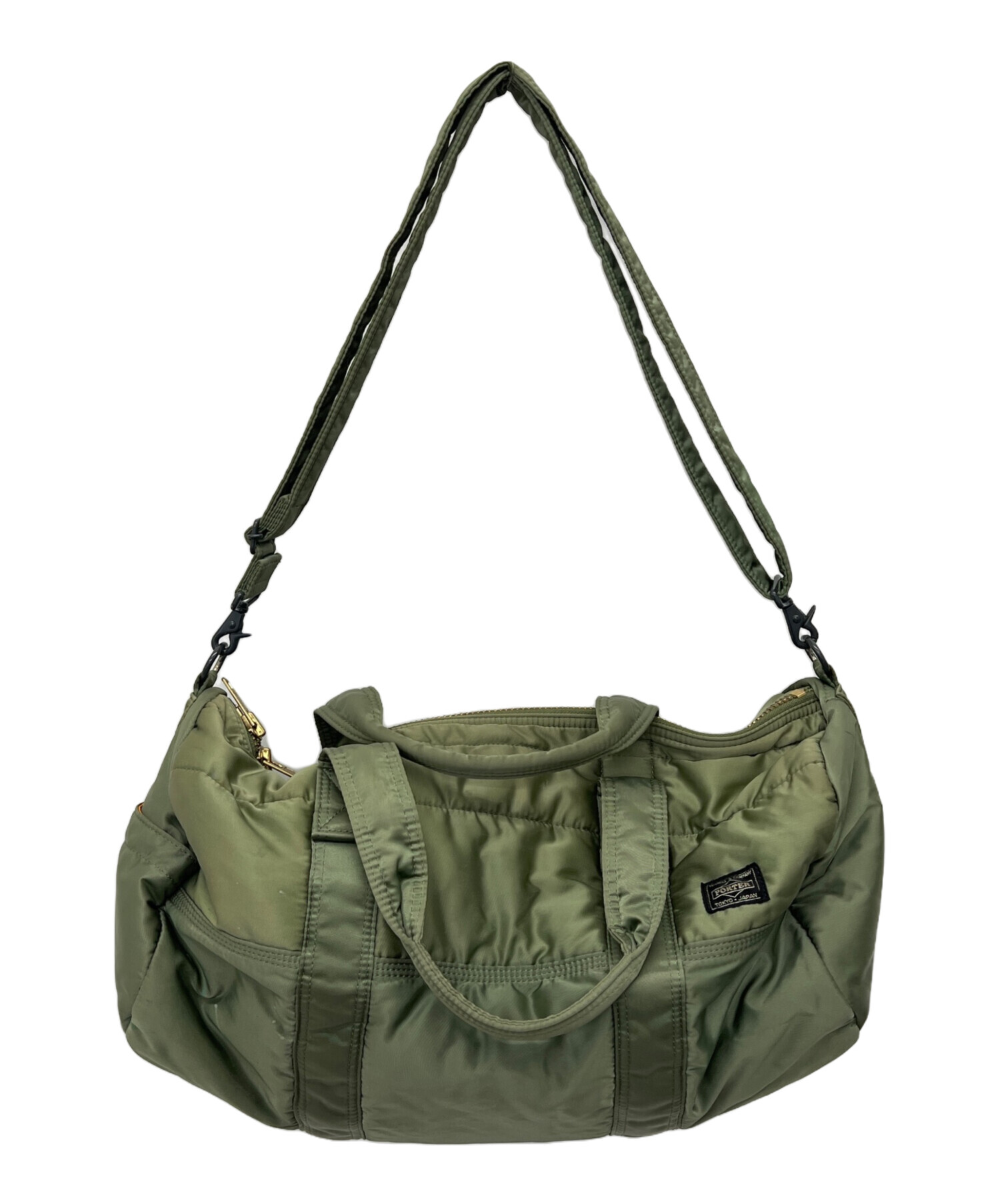 中古・古着通販】PORTER (ポーター) ミニボストンバッグ グリーン
