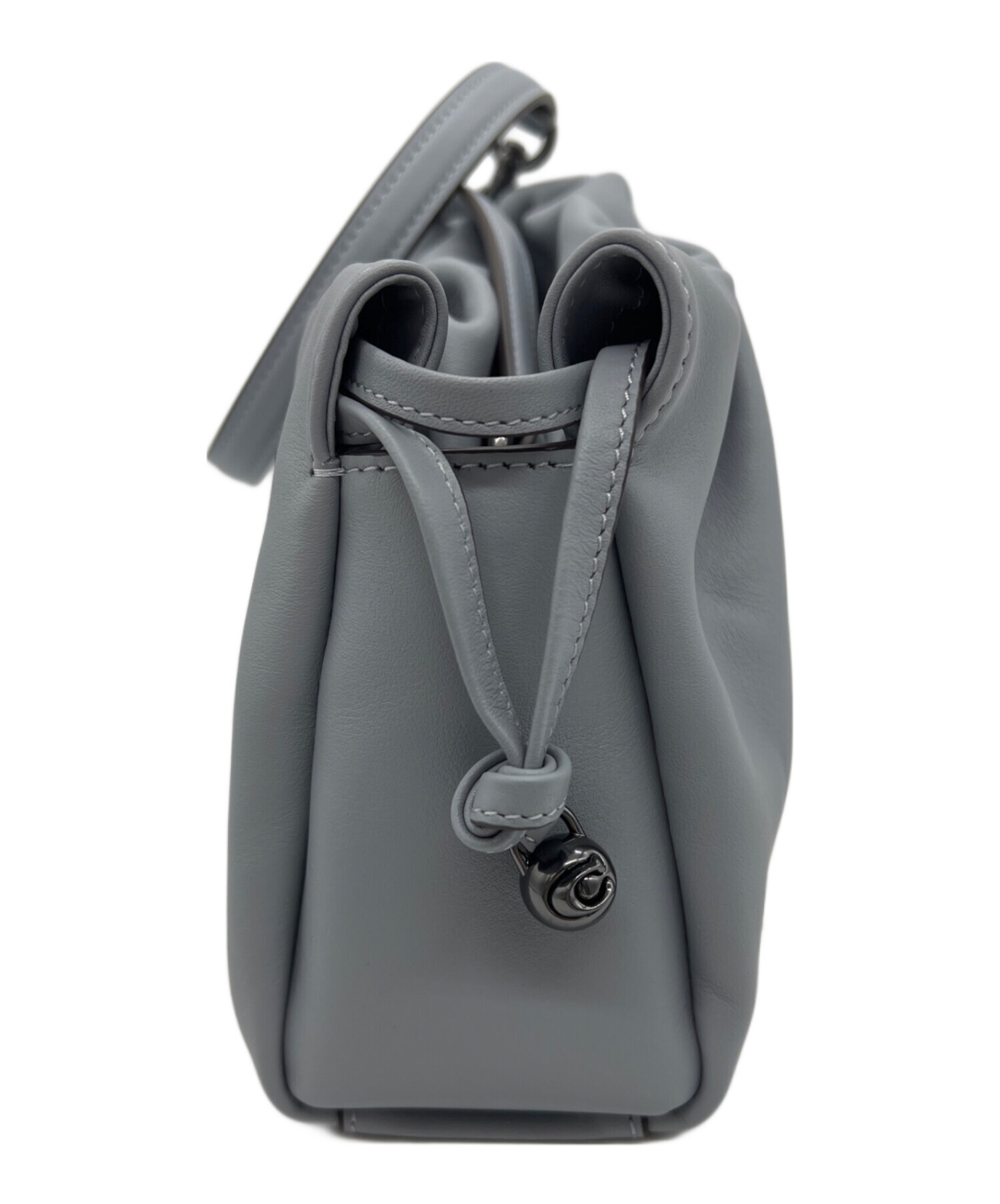 値下げ中　コーチ　ショルダーバッグ　グレー 中古・古着通販】COACH (コーチ) ショルダーバッグ スカイブルー