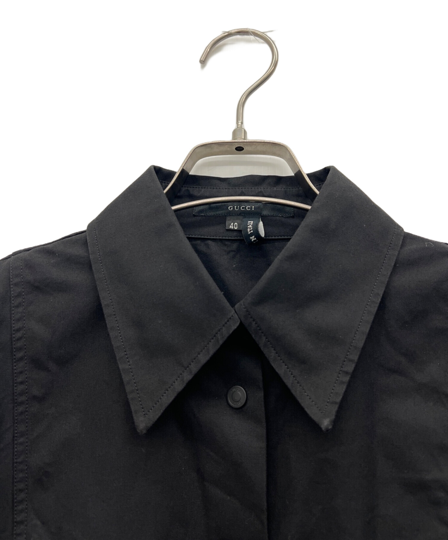 中古・古着通販】GUCCI (グッチ) 長袖シャツ ブラック サイズ:40