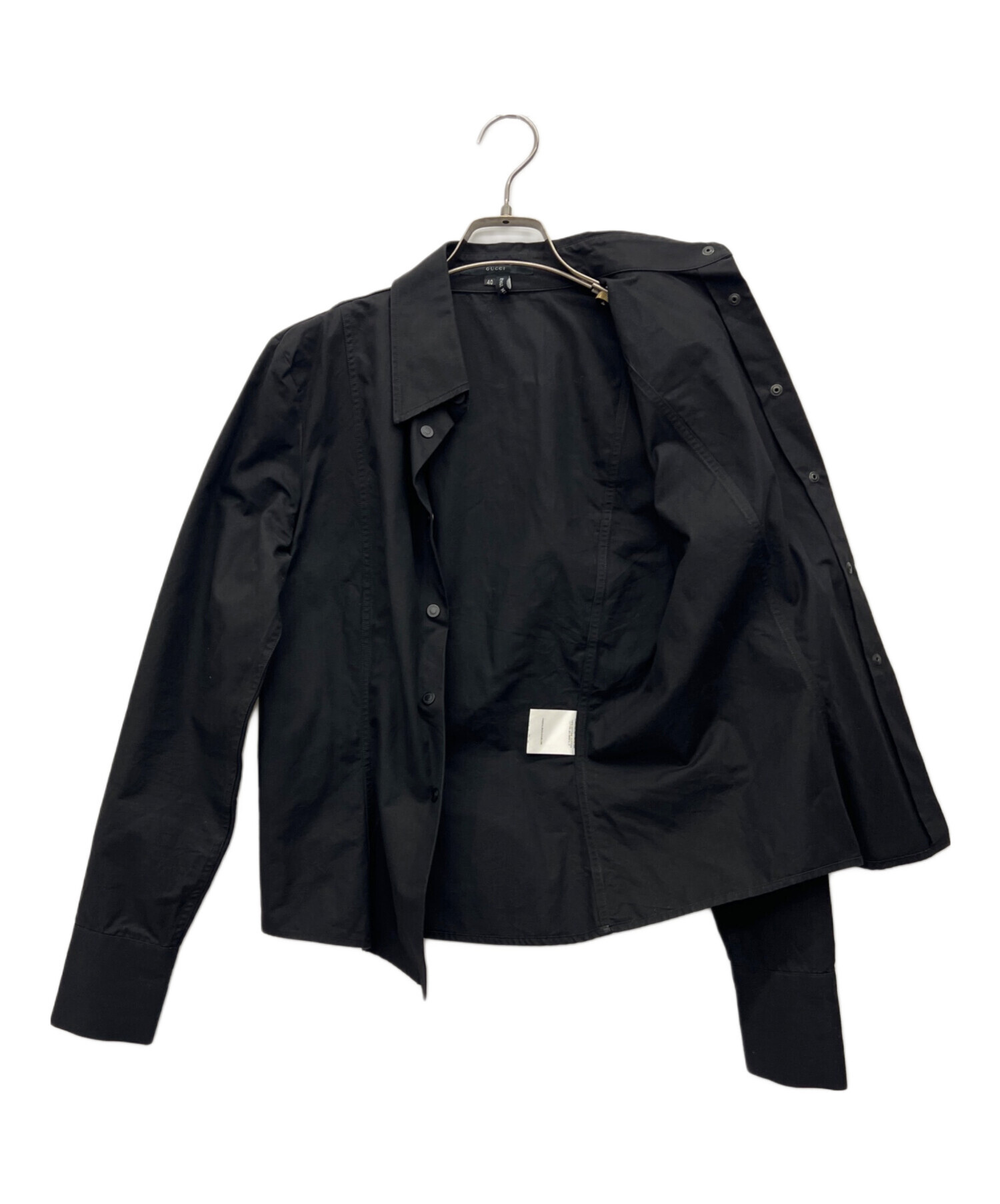 中古・古着通販】GUCCI (グッチ) 長袖シャツ ブラック サイズ:40