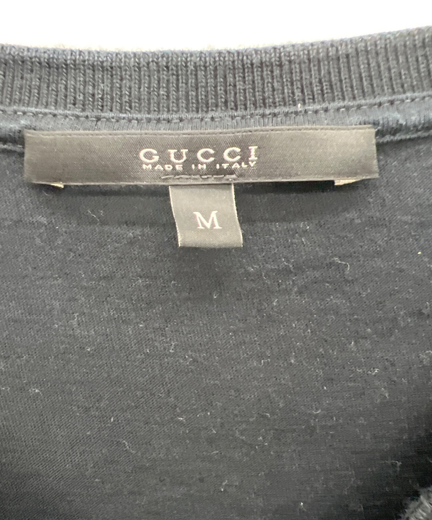 中古・古着通販】GUCCI (グッチ) Vネック シェリーライン半袖