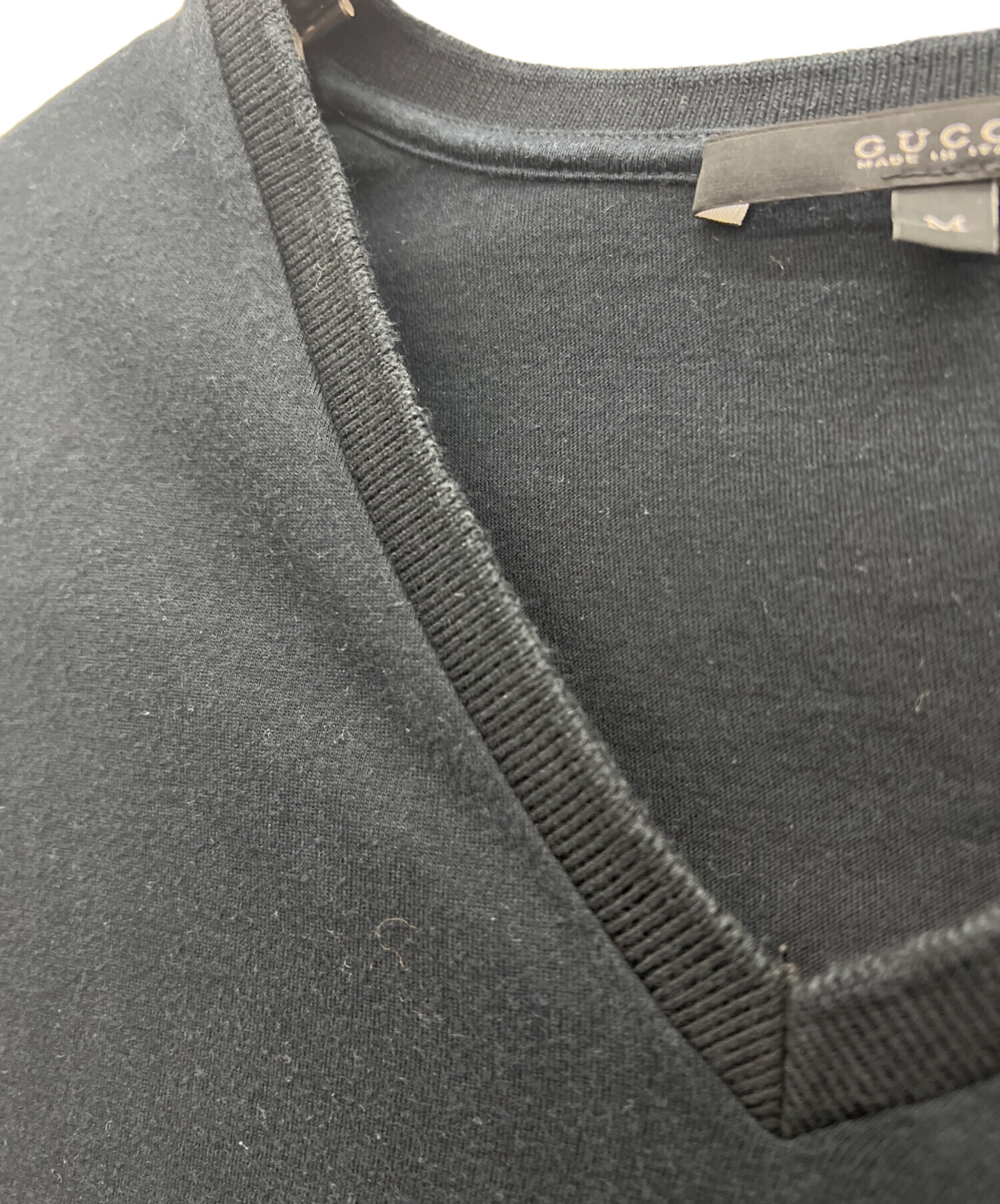 中古・古着通販】GUCCI (グッチ) Vネック シェリーライン半袖