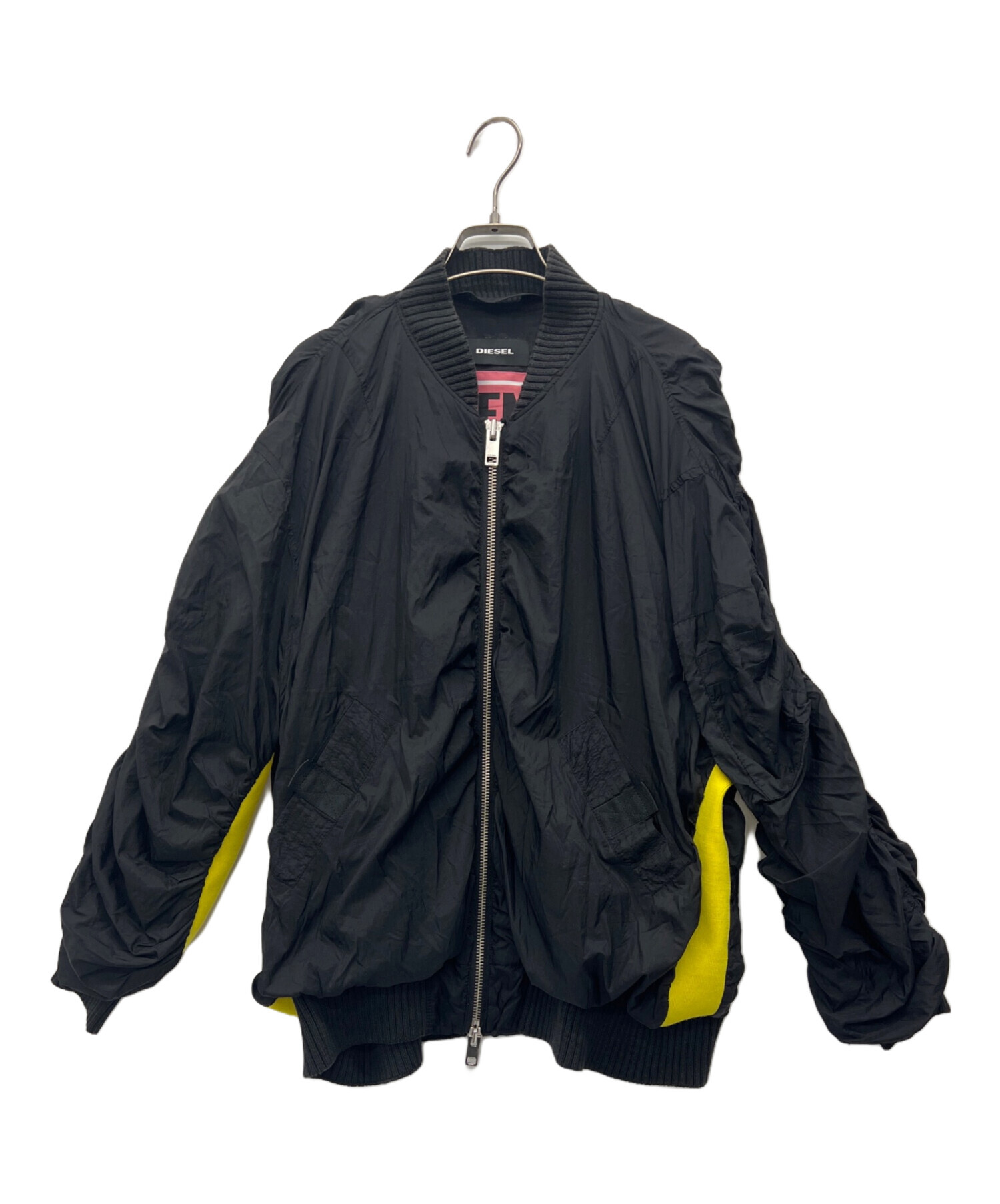 DIESEL ブラック ナイロンジャケット 中古・古着通販】DIESEL (ディーゼル) ナイロンジャケット ブラック