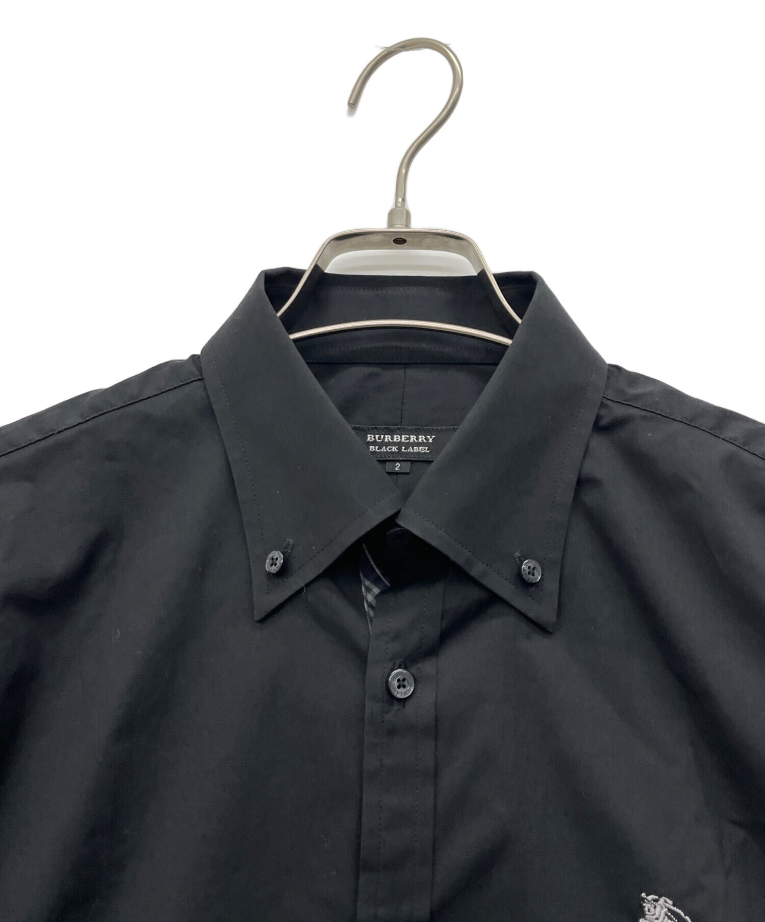 バーバリーBURBERRY ブラック長袖シャツ LL 中古・古着通販】BURBERRY BLACK LABEL (バーバリーブラックレーベル