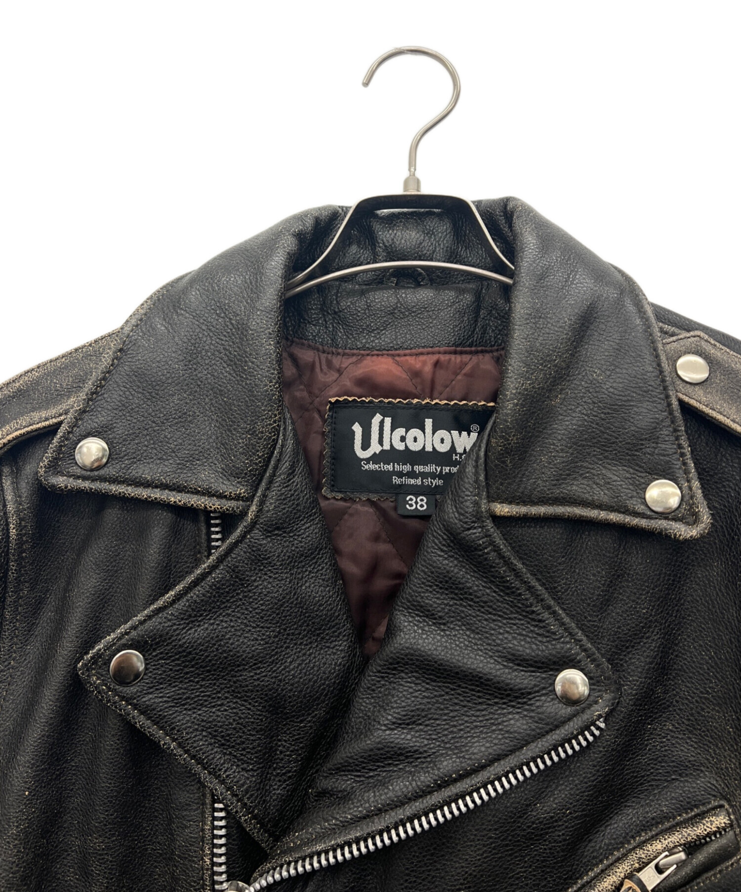 中古・古着通販】Ulcolow (アルコロウ) ライダースジャケット ブラック 中古・古着通販】Ulcolow (アルコロウ) ライダースジャケット ブラック