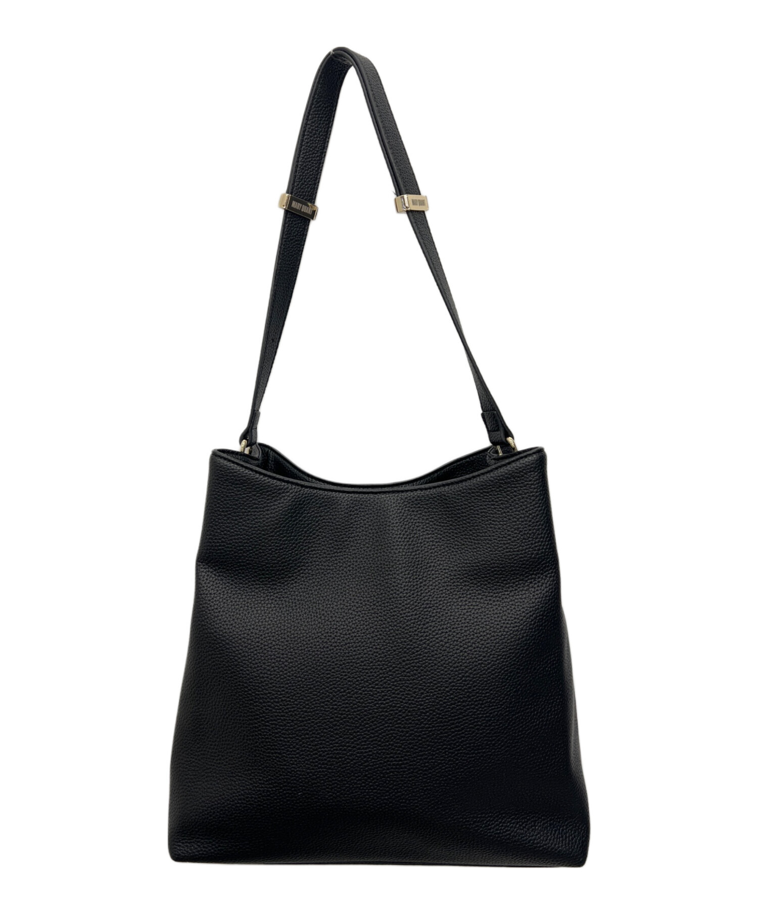 【極美品】MARY QUANT シュリンクデイジーエンボス トート　黒 中古・古着通販】MARY QUANT (マリークヮント) シュリンクデイジー