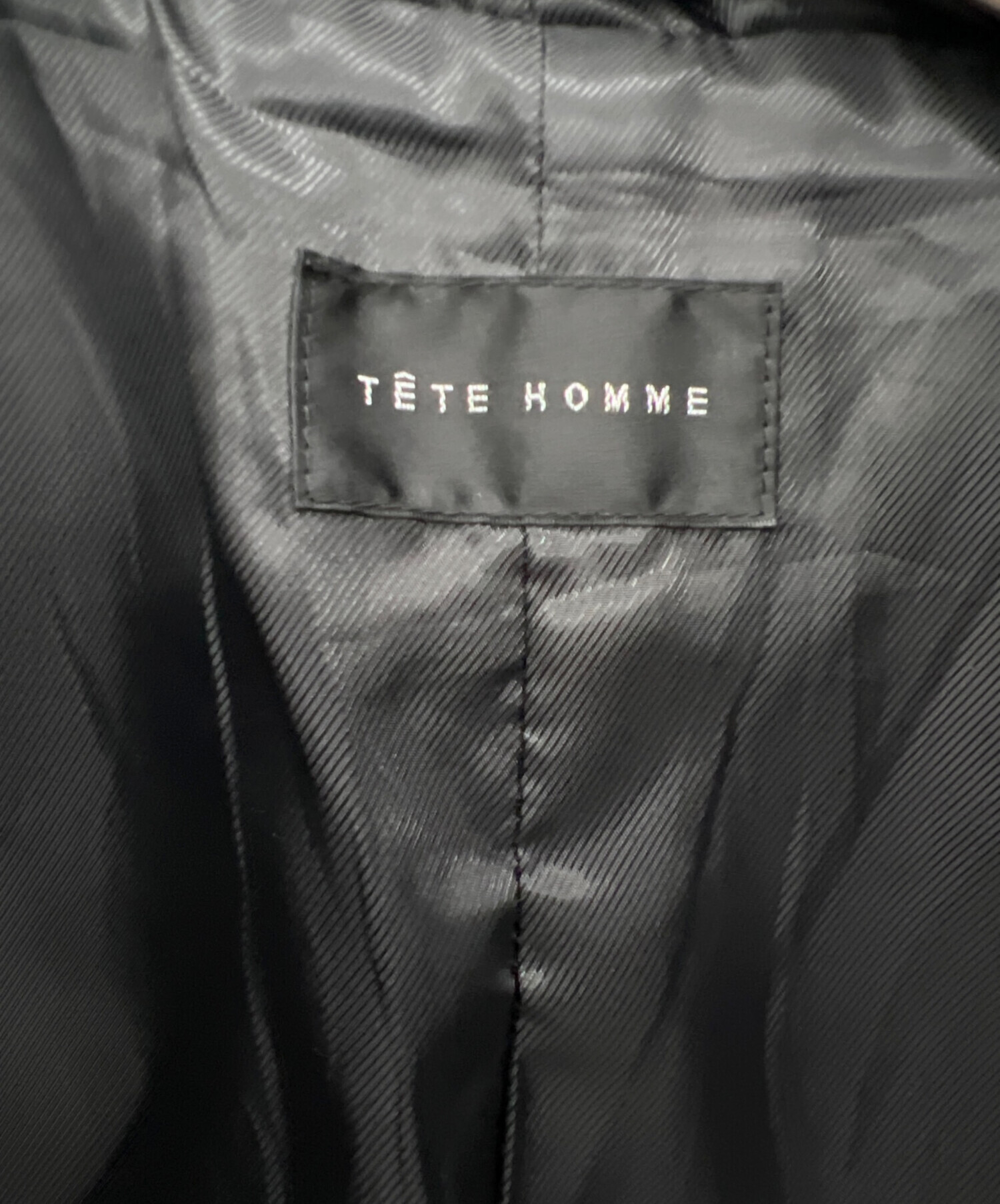 中古・古着通販】TETE HOMME (テット オム) レザージャケット ブラック