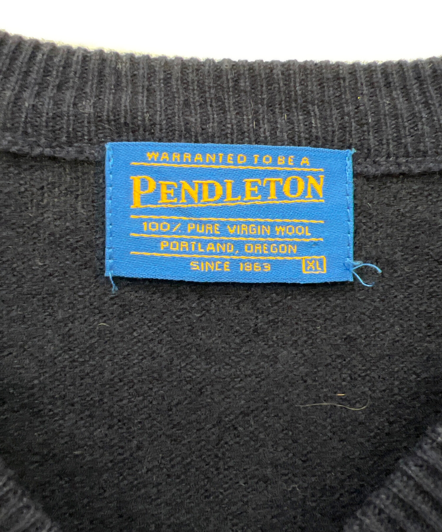 ☆ 彗✩.*˚です☆ペンドルトン フリースベスト グリーン Ｓ　未使用品 中古・古着通販】PENDLETON (ペンドルトン) ニットベスト ネイビー