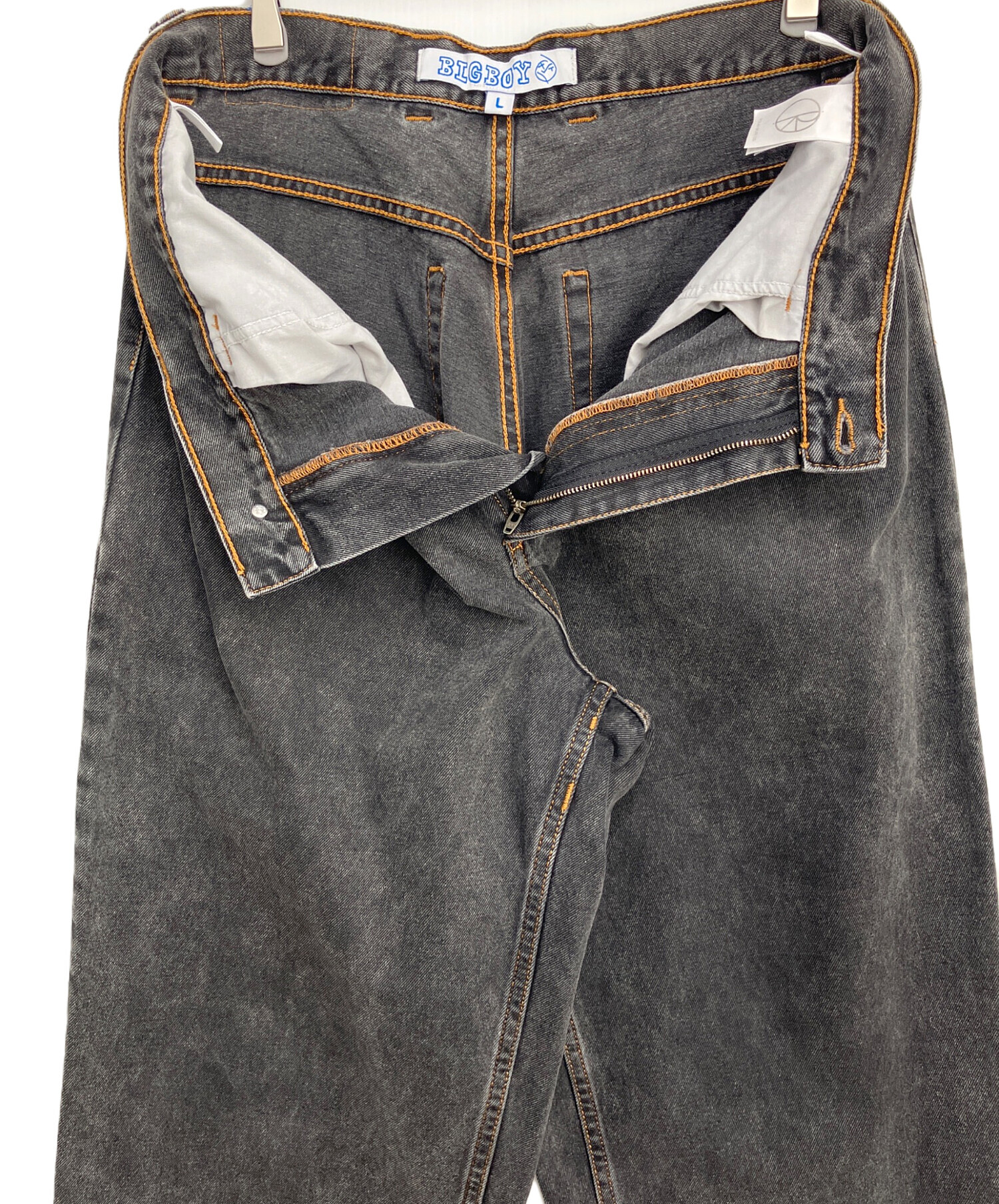 Polar Skate Co. グレーデニムパンツ Polar Skate Co Big Boy Pants / Silver Black (ポーラー ビッグ