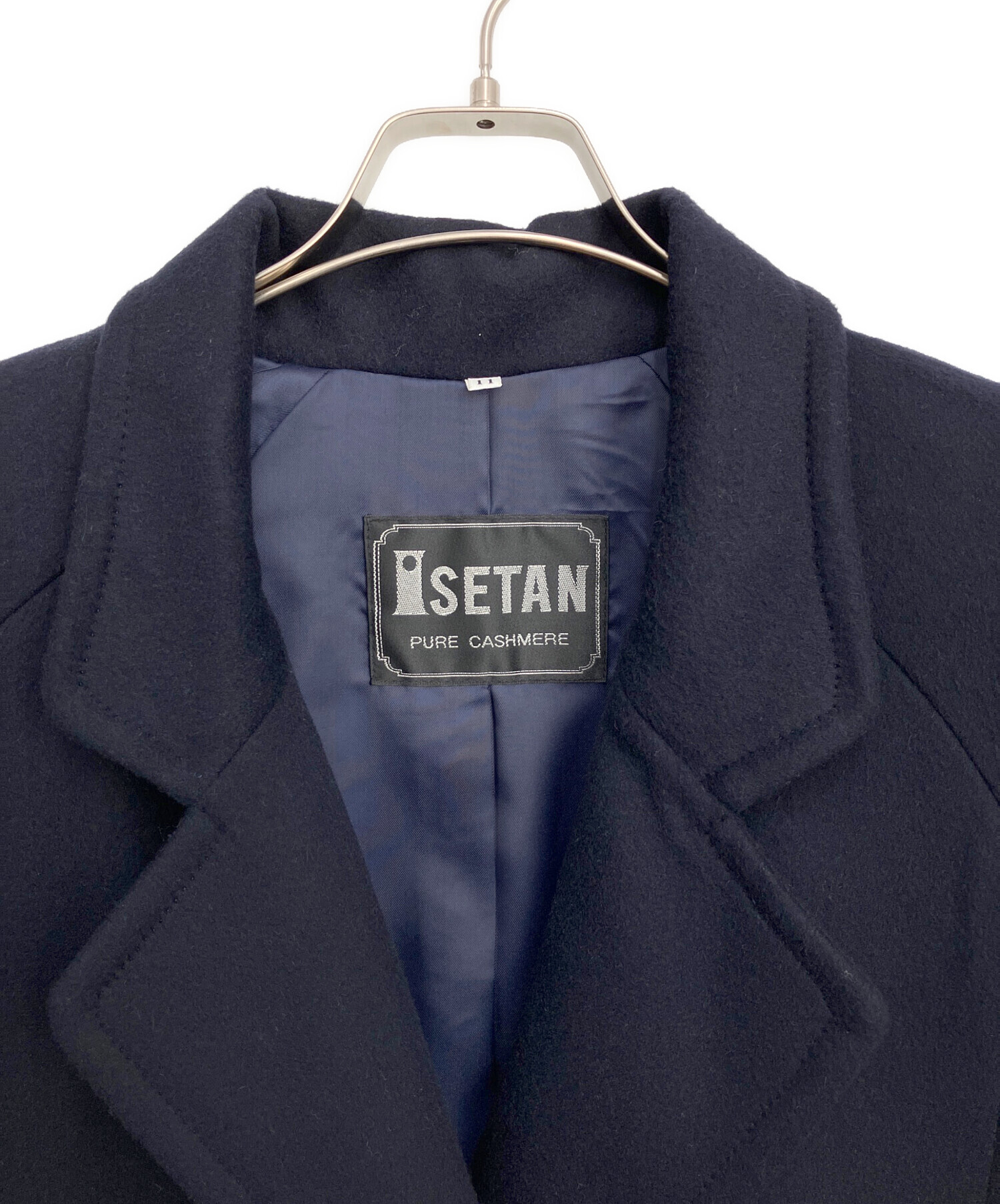 中古・古着通販】ISETAN (イセタン) カシミヤコート ネイビー サイズ