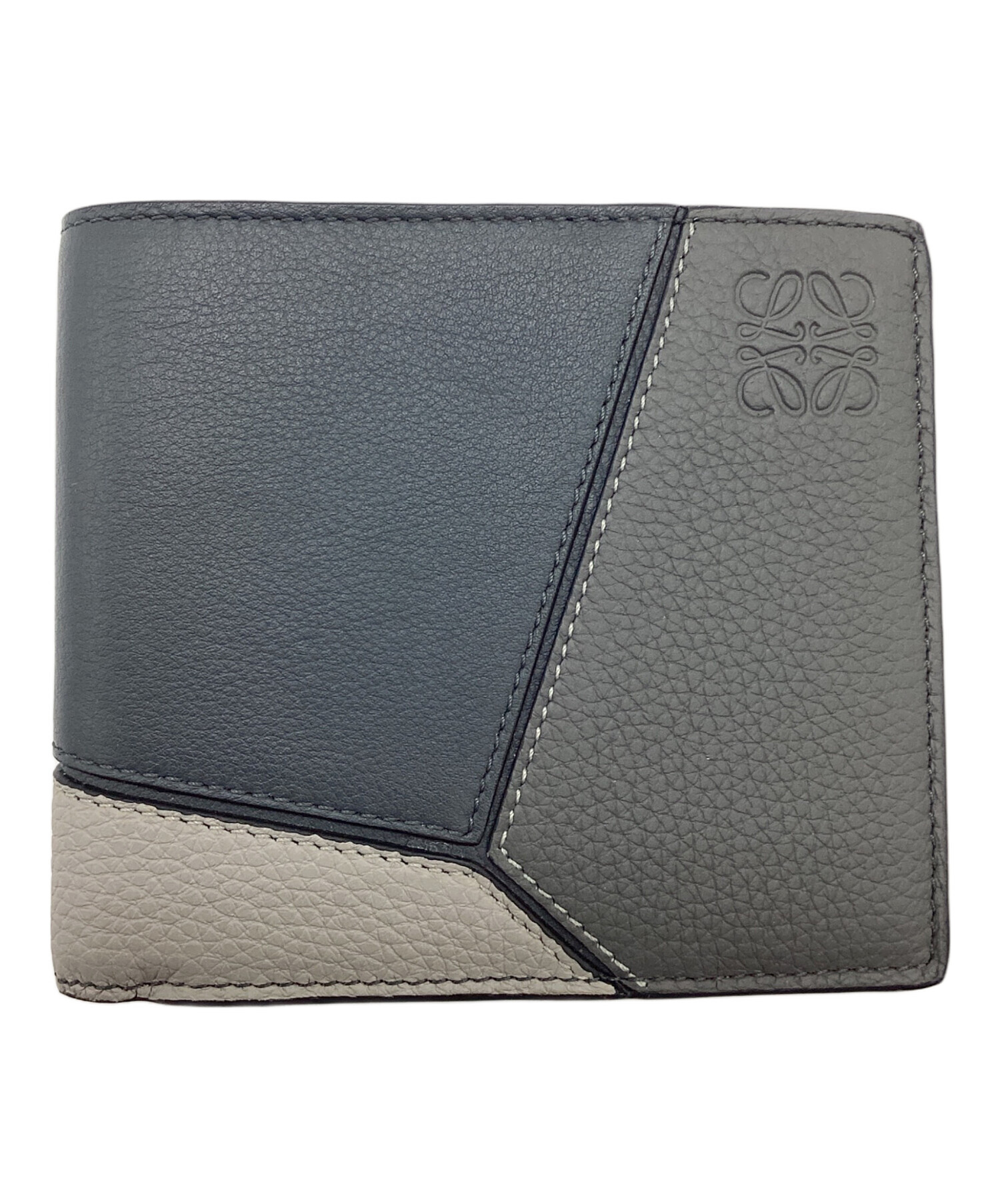 中古・古着通販】LOEWE (ロエベ) 2つ折り札入れ PUZZLE(パズル) グレー