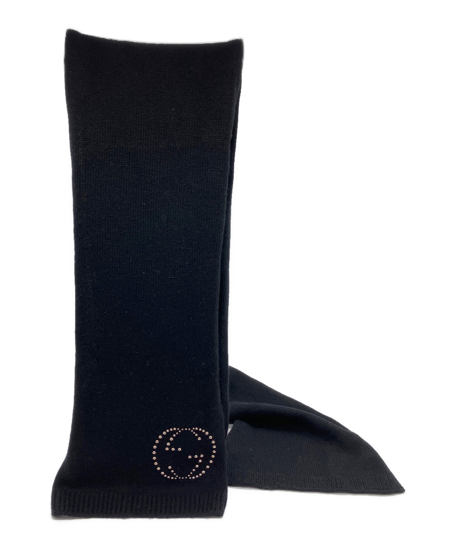 中古・古着通販】GUCCI (グッチ) カシミヤマフラー ブラック｜ブランド