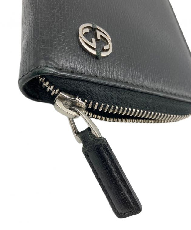 中古・古着通販】GUCCI (グッチ) ラウンドファスナー長財布 ブラック