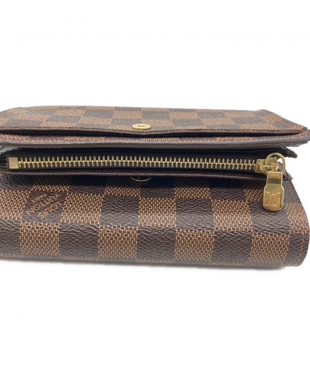 お値下げ　希少ルイヴィトン財布 ポルトフォイユアレクサンドラブラウンN63067 中古・古着通販】LOUIS VUITTON (ルイ ヴィトン) 3つ折り財布 ダミエ