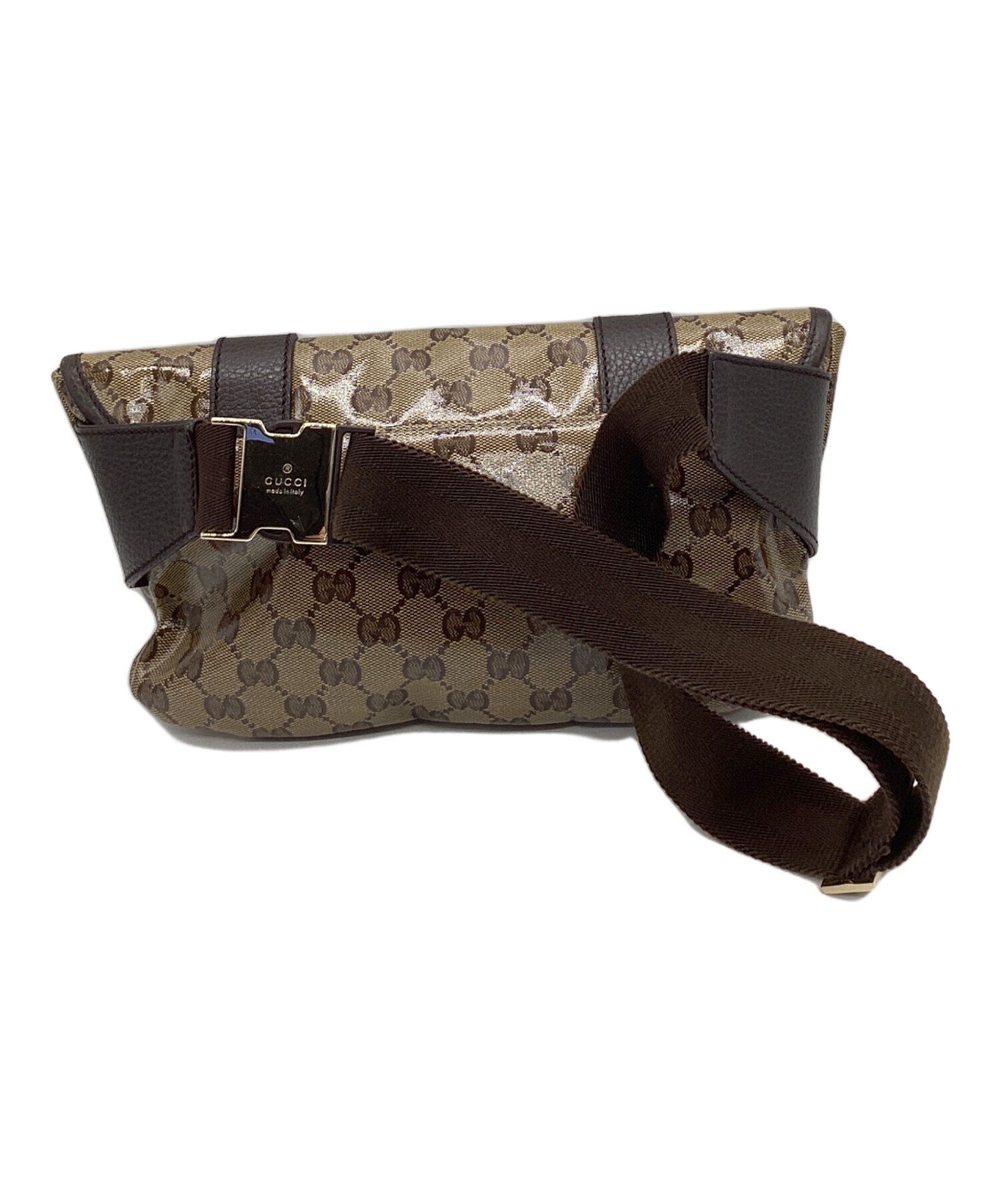 中古・古着通販】GUCCI (グッチ) GGクリスタル ボディバッグ ブラウン