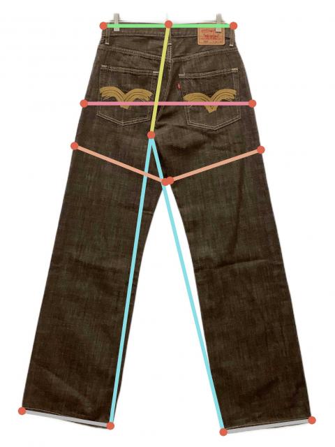 LEVI'S 569 W30 L30 刺繍ブラウンデニム 中古・古着通販】LEVI'S (リーバイス) 569デニムパンツ ブラウン