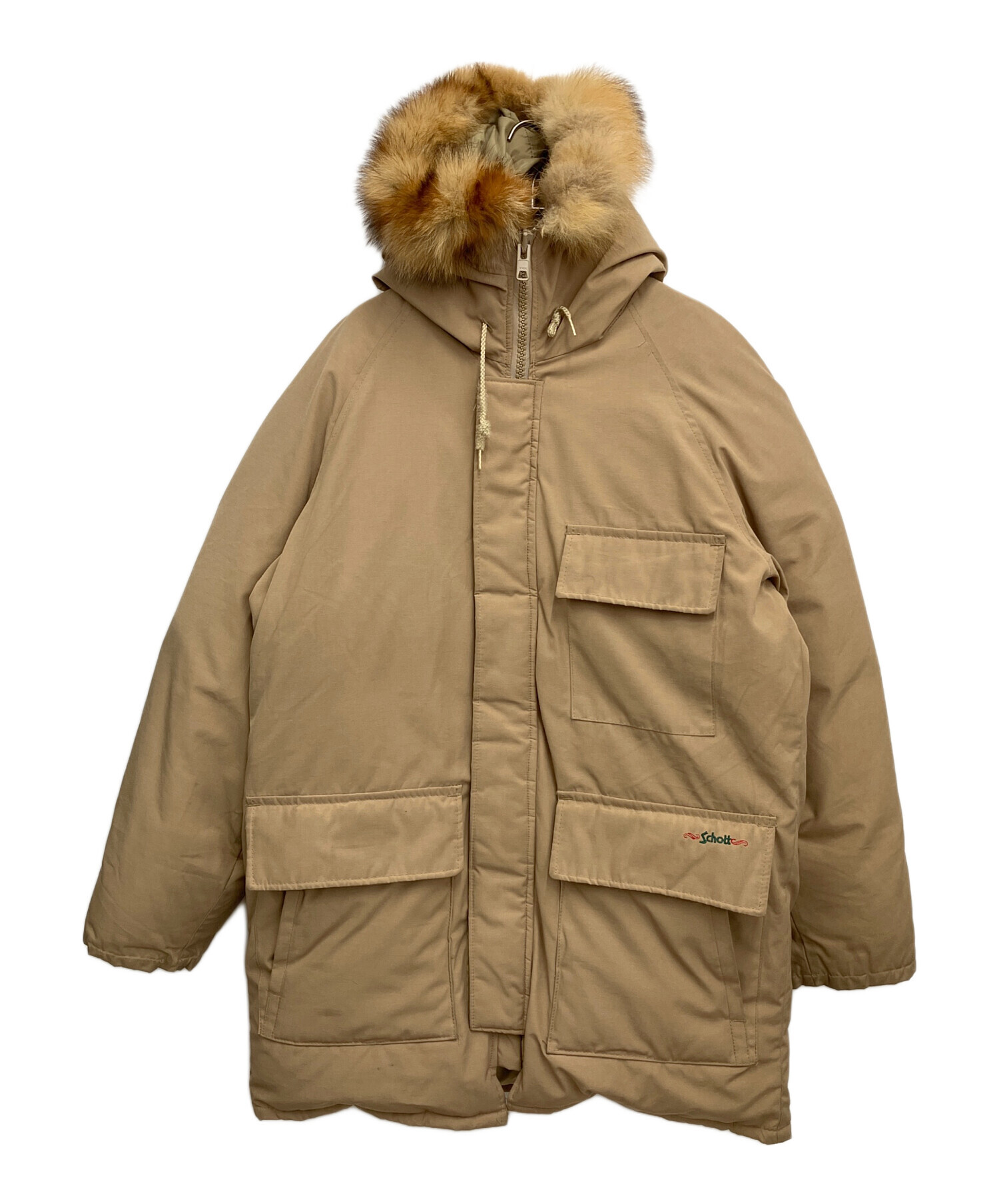 70s〜80s USA製 schott ダウンジャケット S ベージュ 着用わずか 美品 80's 米国製 Schott ダウンJKT S - メルカリ