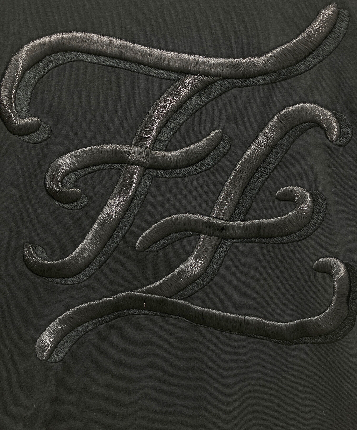 中古・古着通販】FENDI (フェンディ) カリグラフィーTシャツ ブラック