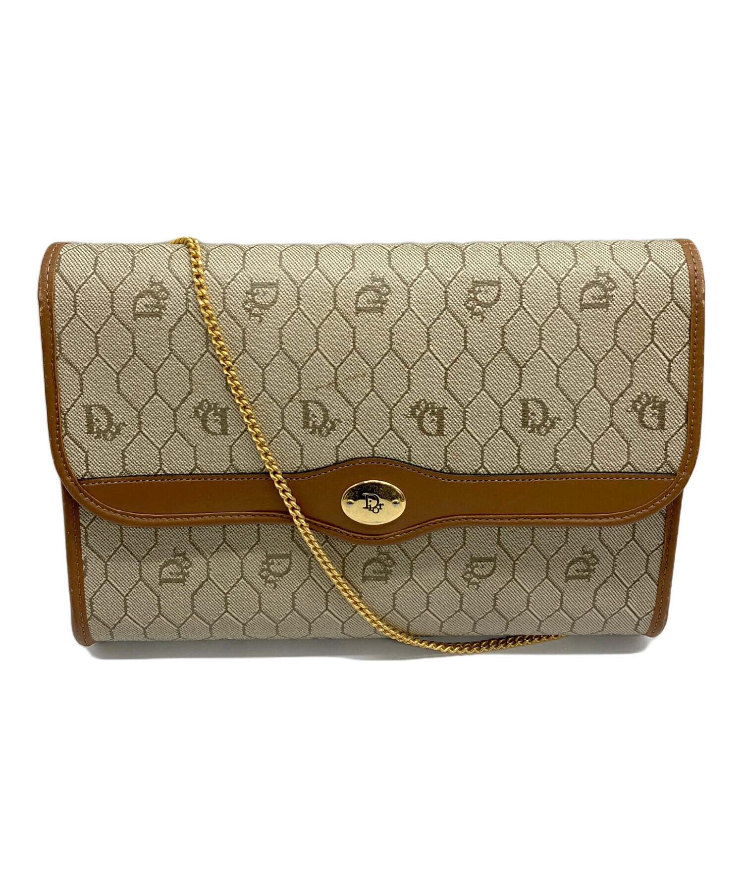 Christian Diorハニカム柄　チェーンショルダーバッグ Christian Dior クリスチャン ディオール ハニカム柄 チェーン